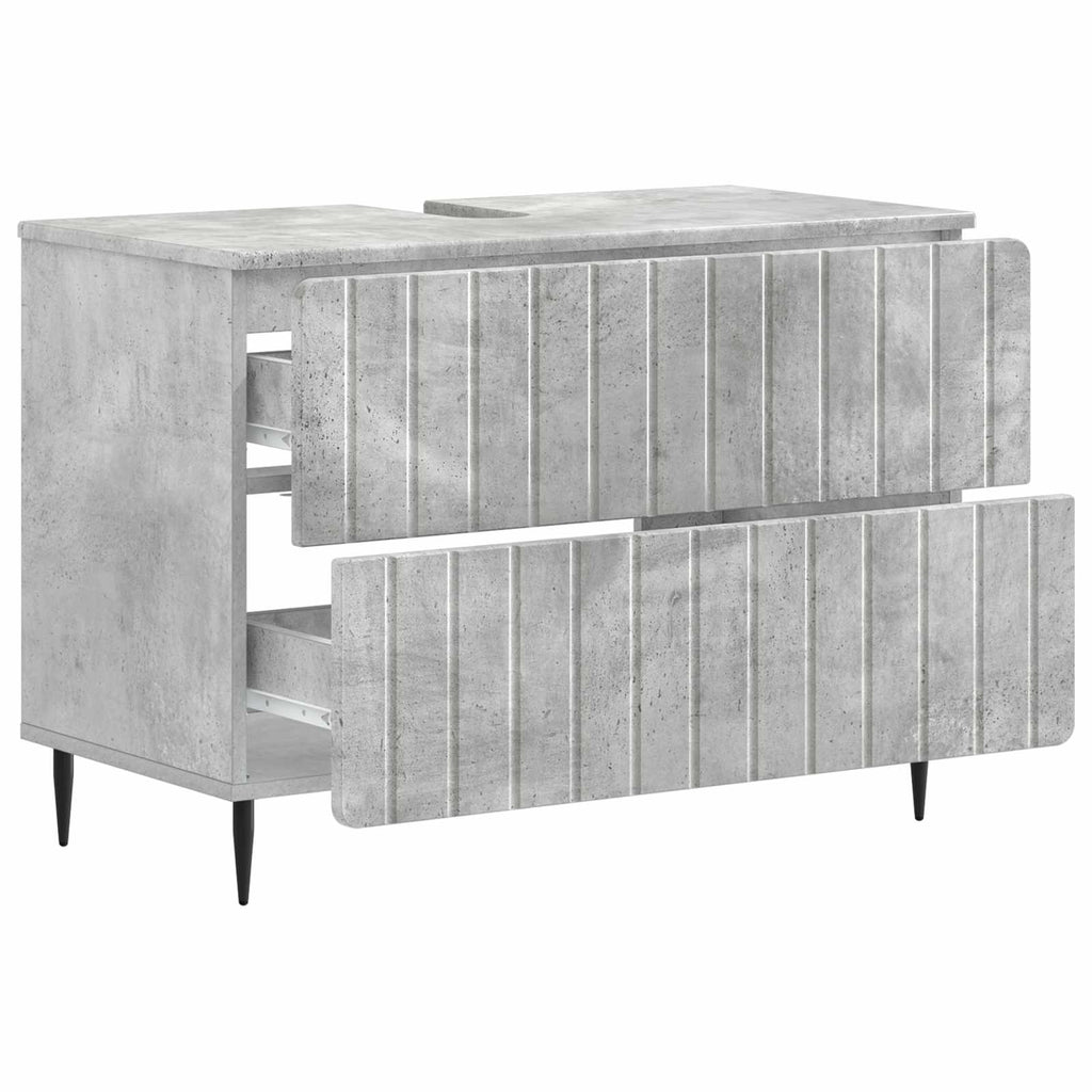vidaXL Szafka pod umywalkę ZWOLLE Betonowy szary 82 x 41 x 58,5 cm