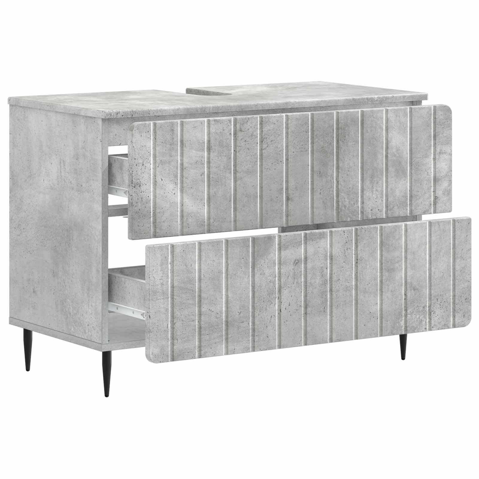 vidaXL Szafka pod umywalkę ZWOLLE Betonowy szary 82 x 41 x 58,5 cm