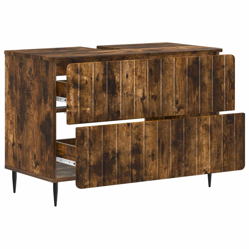vidaXL Szafka pod umywalkę ZWOLLE Dąb wędzony 82 x 41 x 58,5 cm