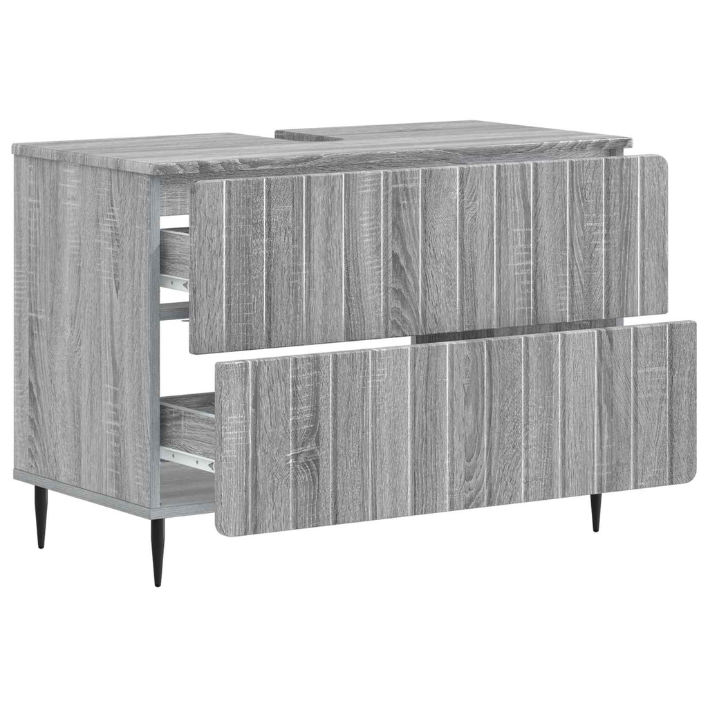 vidaXL Szafka pod umywalkę ZWOLLE Szary Sonoma 82 x 41 x 58,5 cm