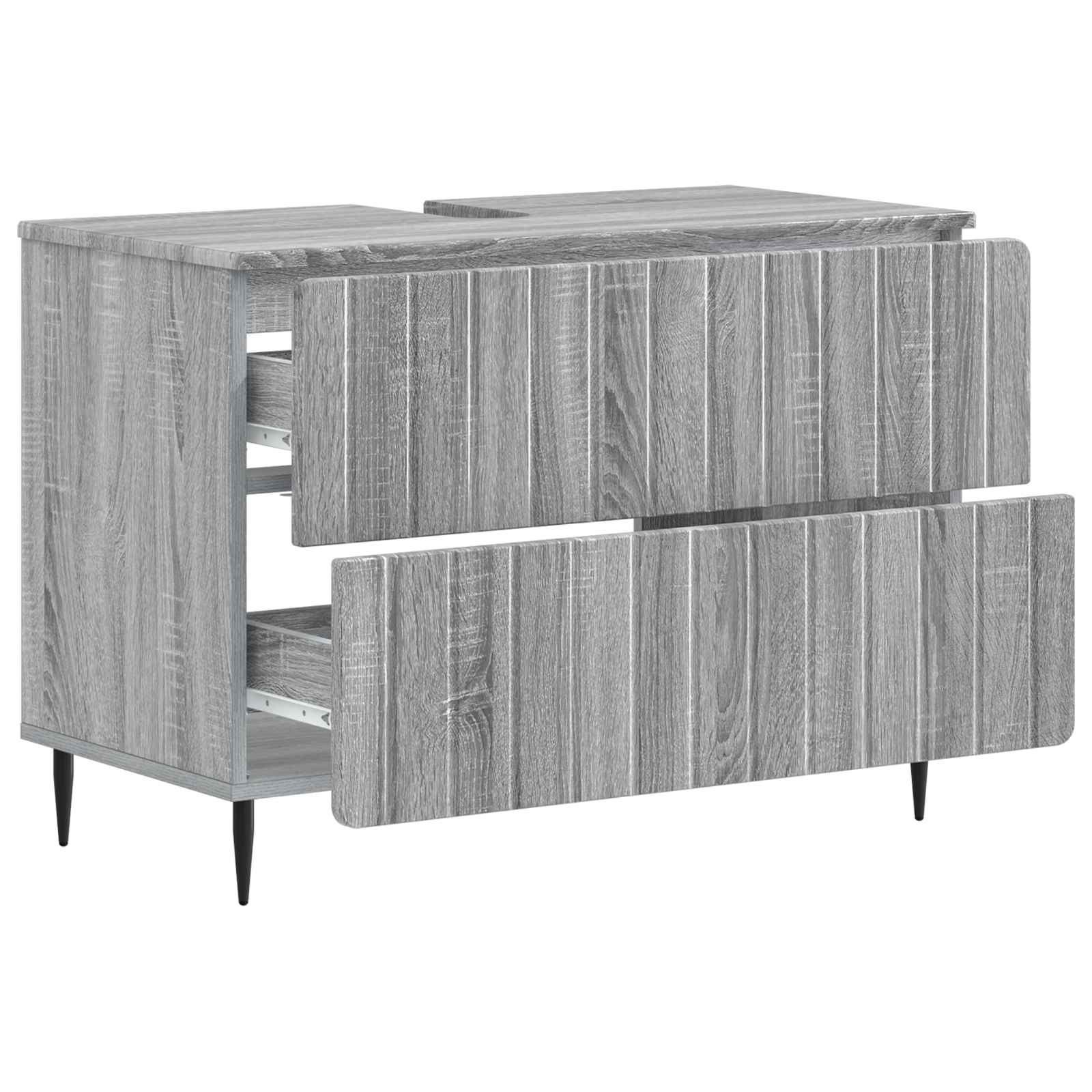 vidaXL Szafka pod umywalkę ZWOLLE Szary Sonoma 82 x 41 x 58,5 cm
