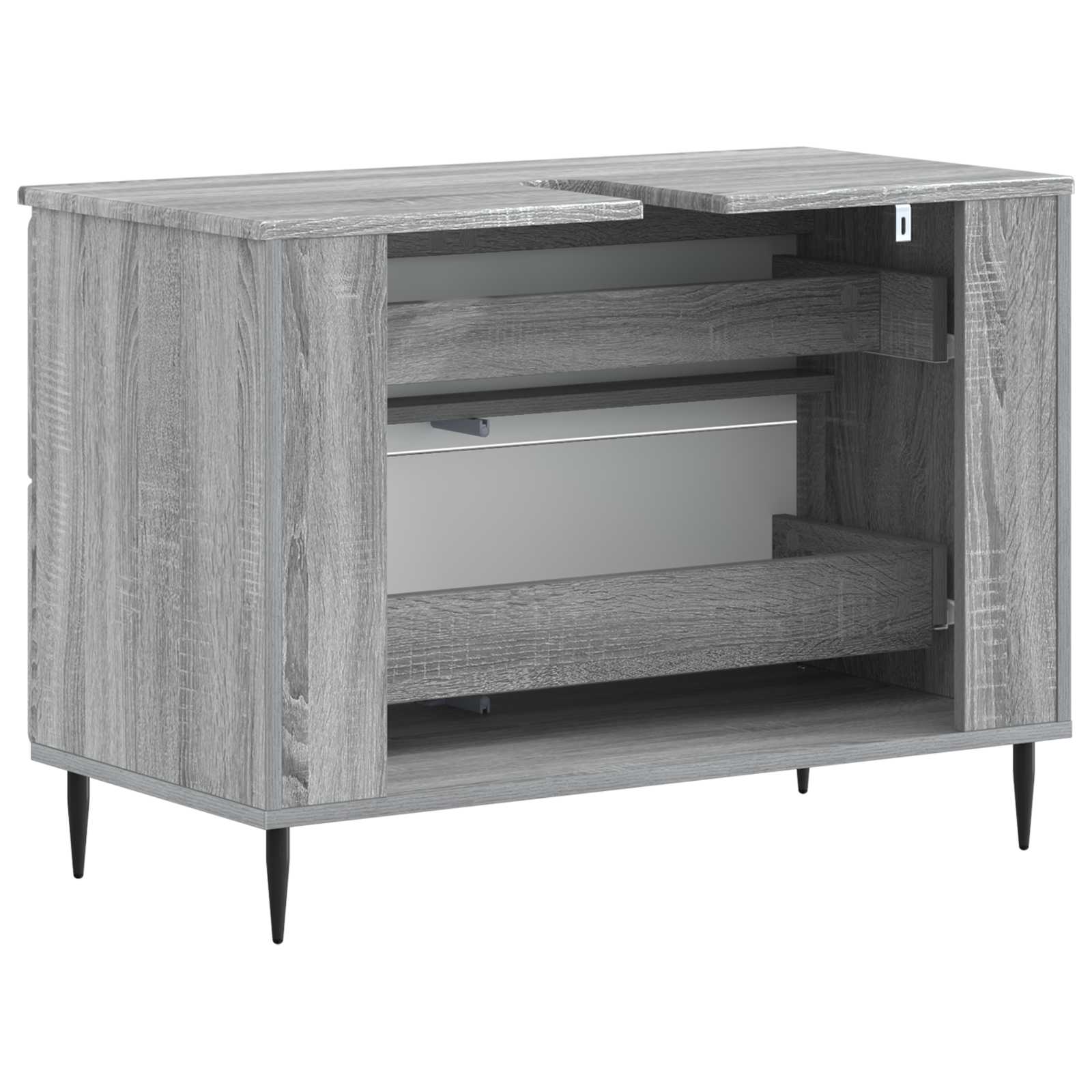 vidaXL Szafka pod umywalkę ZWOLLE Szary Sonoma 82 x 41 x 58,5 cm