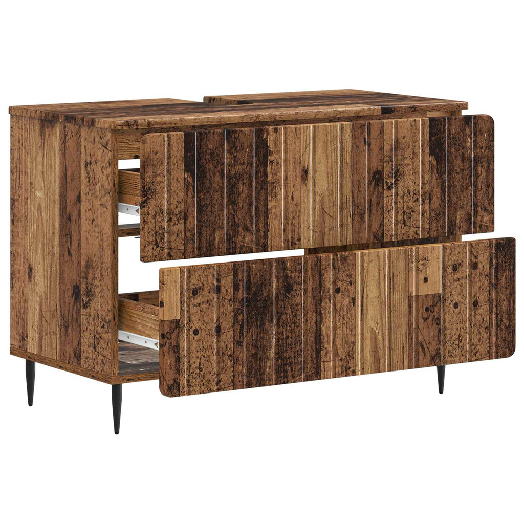 vidaXL Szafka pod umywalkę ZWOLLE Stare drewno 82 x 41 x 58,5 cm