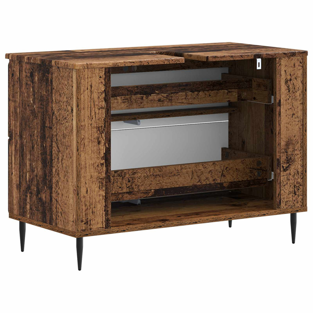 vidaXL Szafka pod umywalkę ZWOLLE Stare drewno 82 x 41 x 58,5 cm
