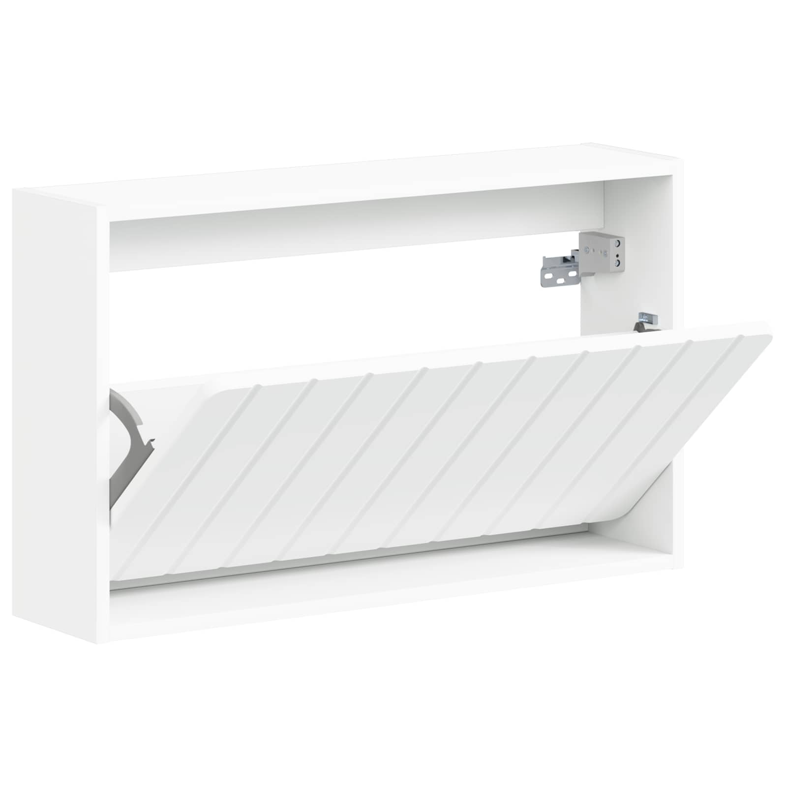 vidaXL Wisząca szafka na buty ZWOLLE 71 x 17 x 43 cm Biały