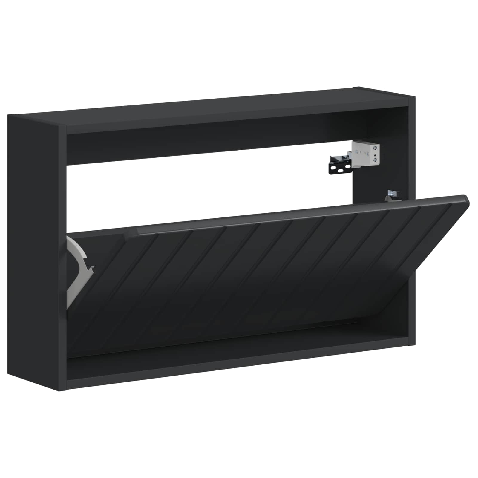 vidaXL Wisząca szafka na buty ZWOLLE 71 x 17 x 43 cm Czarny
