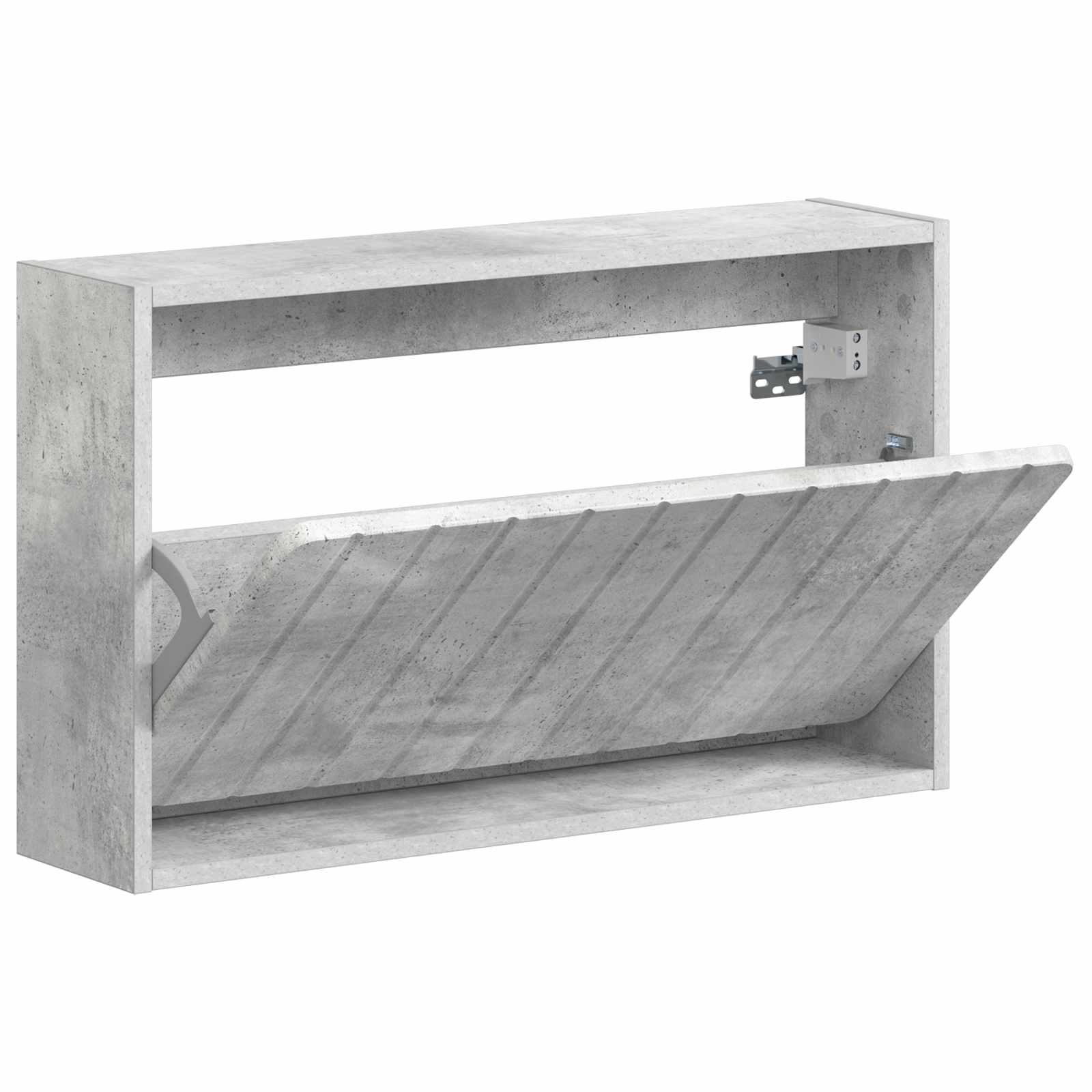 vidaXL Wisząca szafka na buty ZWOLLE 71 x 17 x 43 cm Betonowy szary