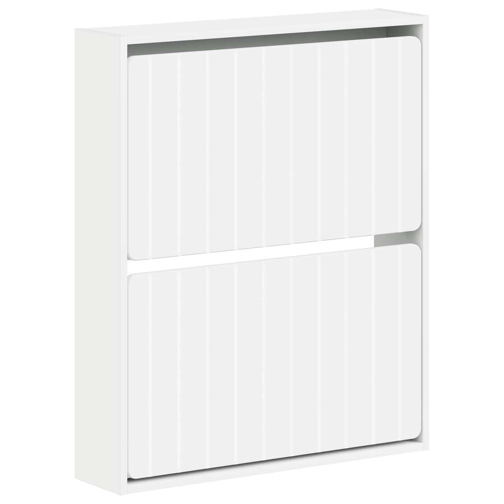 vidaXL Wisząca szafka na buty ZWOLLE 71 x 17 x 86 cm Biały