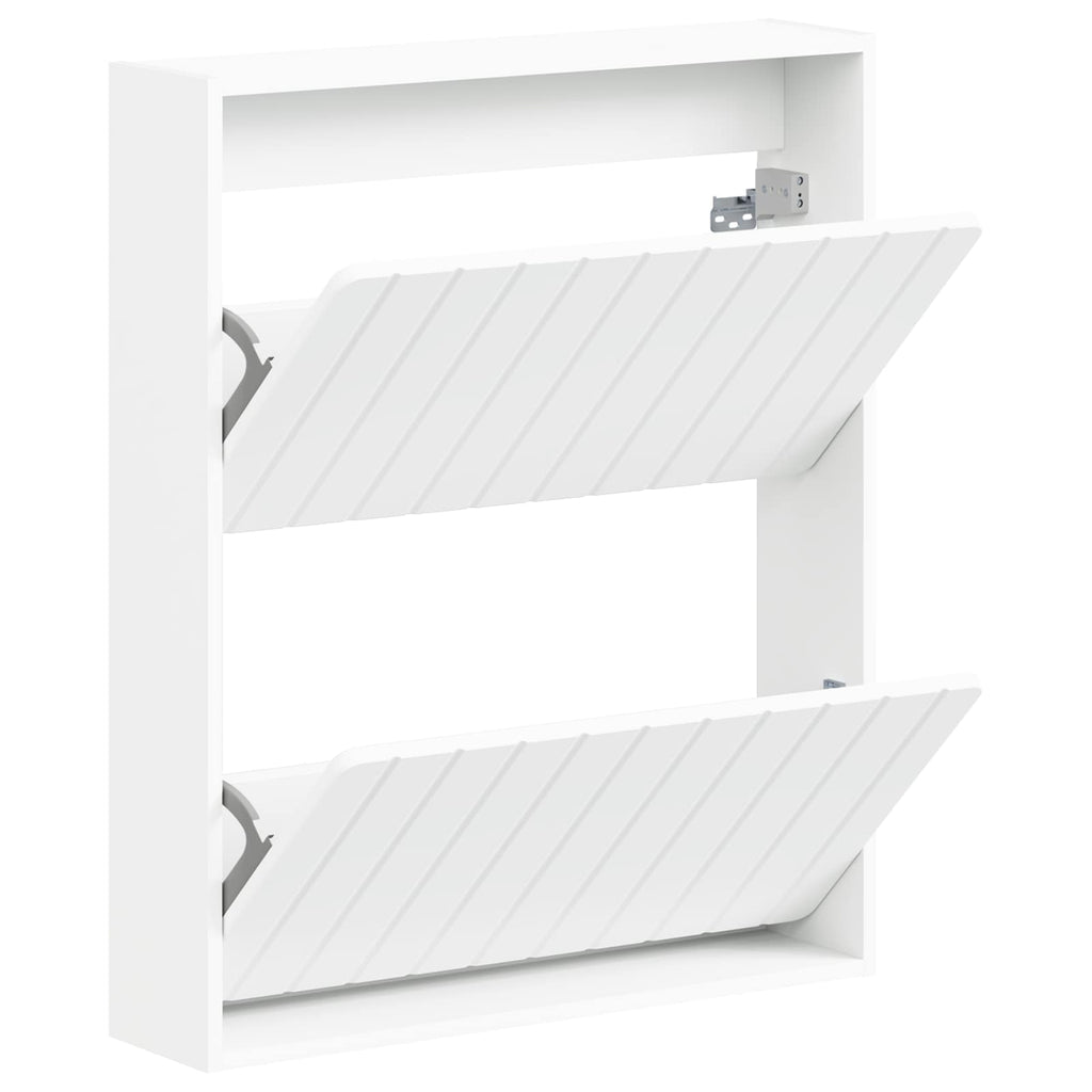vidaXL Wisząca szafka na buty ZWOLLE 71 x 17 x 86 cm Biały