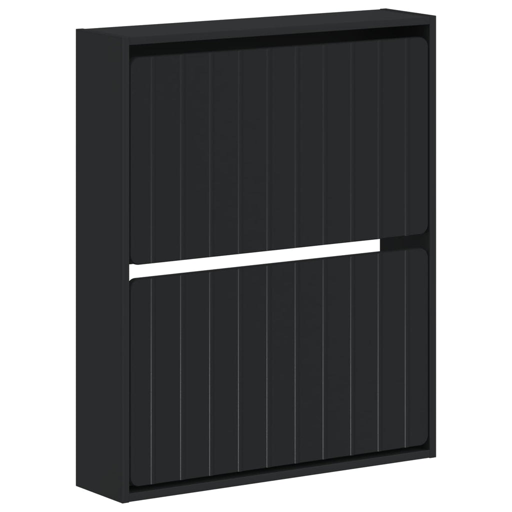 vidaXL Wisząca szafka na buty ZWOLLE 71 x 17 x 86 cm Czarny