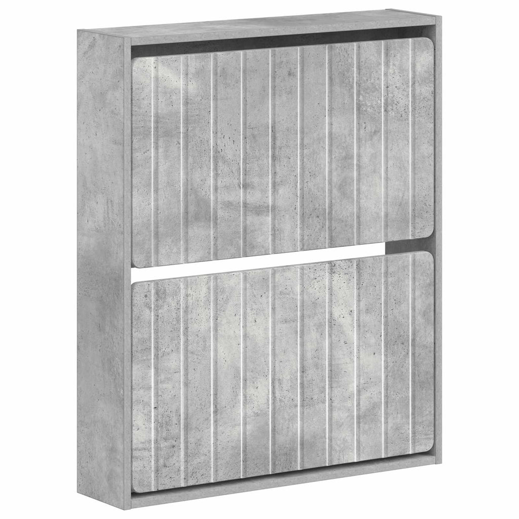 vidaXL Wisząca szafka na buty ZWOLLE 71 x 17 x 86 cm Betonowy szary