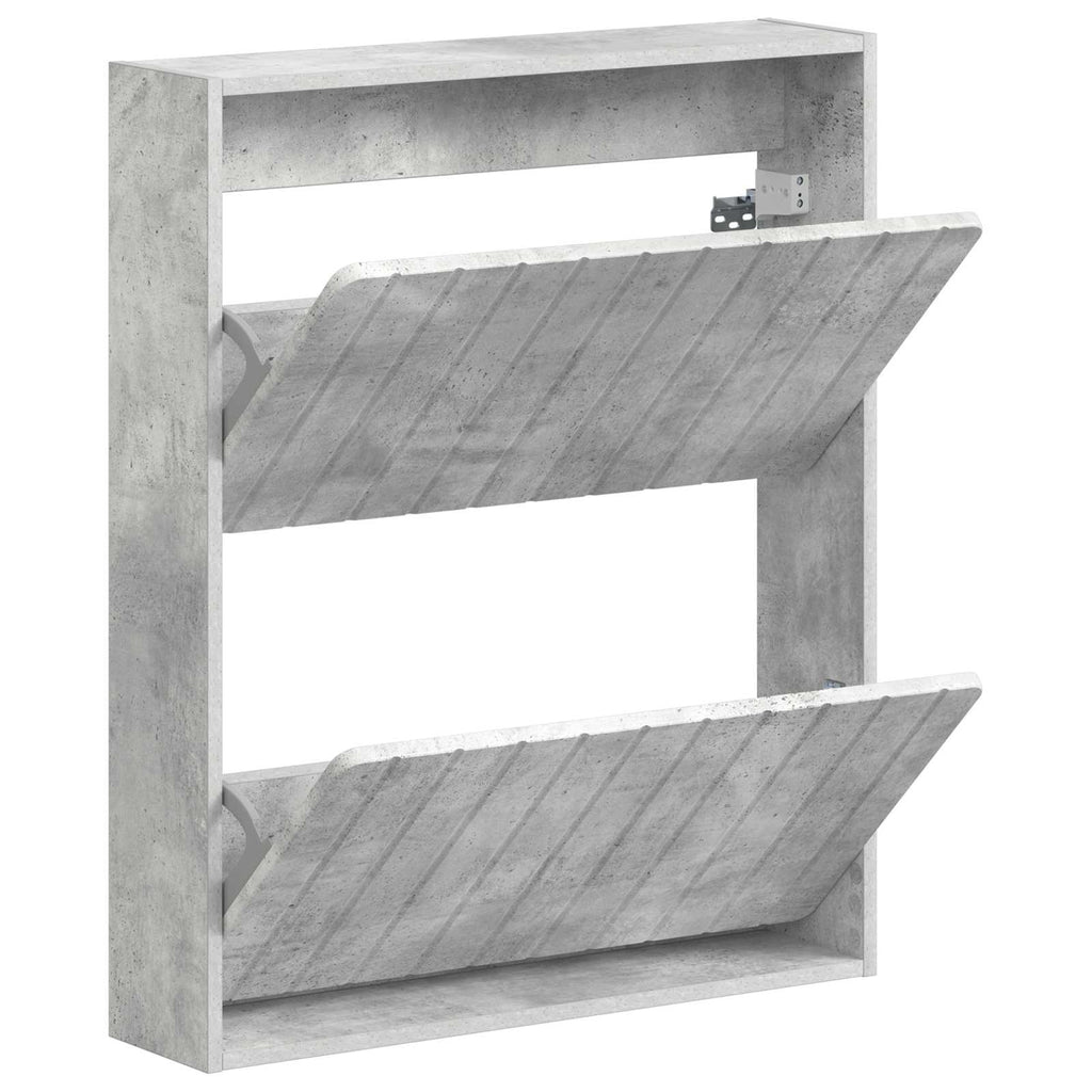 vidaXL Wisząca szafka na buty ZWOLLE 71 x 17 x 86 cm Betonowy szary
