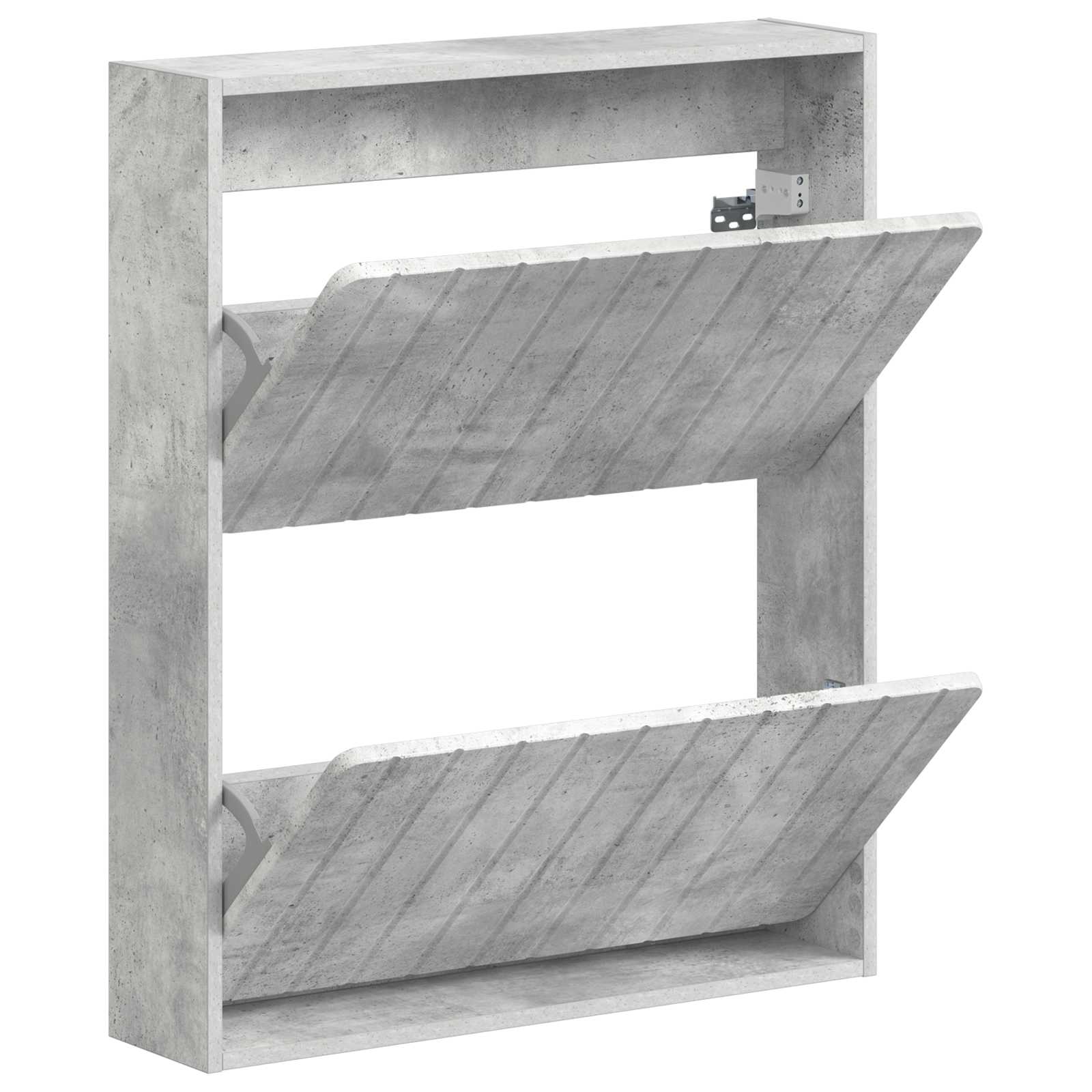 vidaXL Wisząca szafka na buty ZWOLLE 71 x 17 x 86 cm Betonowy szary