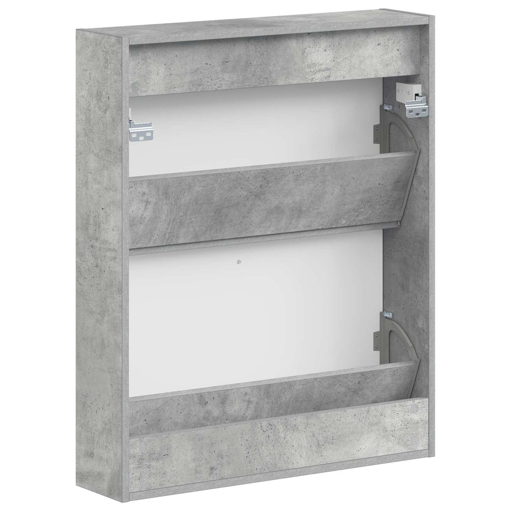 vidaXL Wisząca szafka na buty ZWOLLE 71 x 17 x 86 cm Betonowy szary