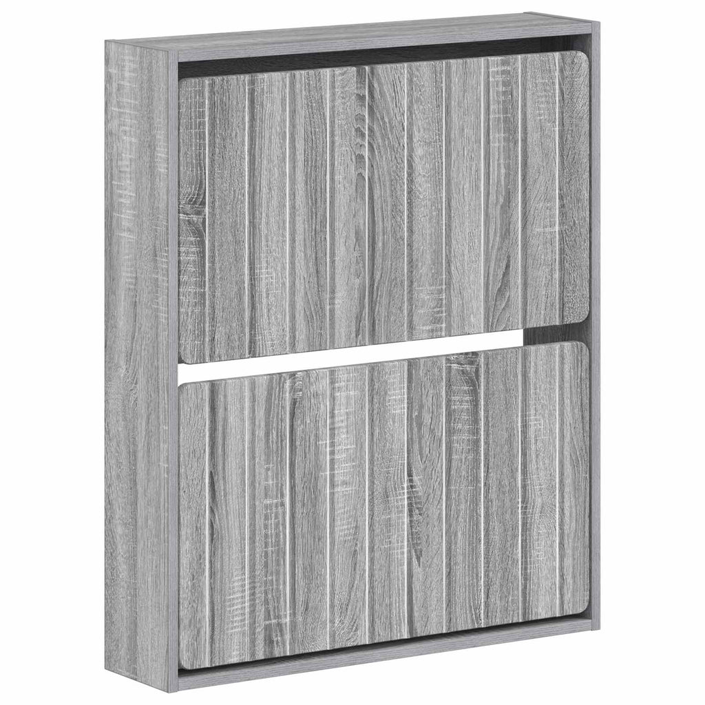 vidaXL Wisząca szafka na buty ZWOLLE 71 x 17 x 86 cm Szary Sonoma