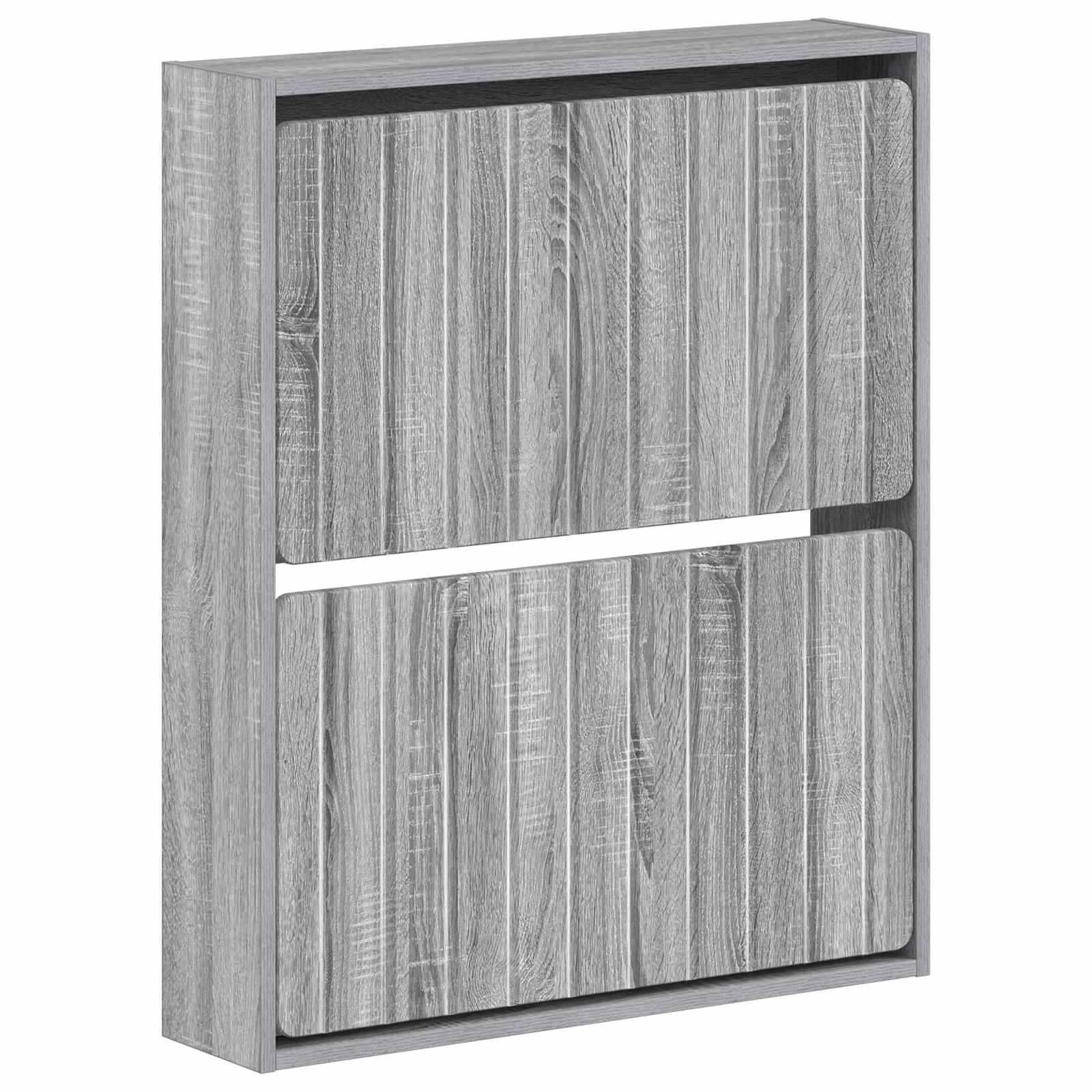 vidaXL Wisząca szafka na buty ZWOLLE 71 x 17 x 86 cm Szary Sonoma