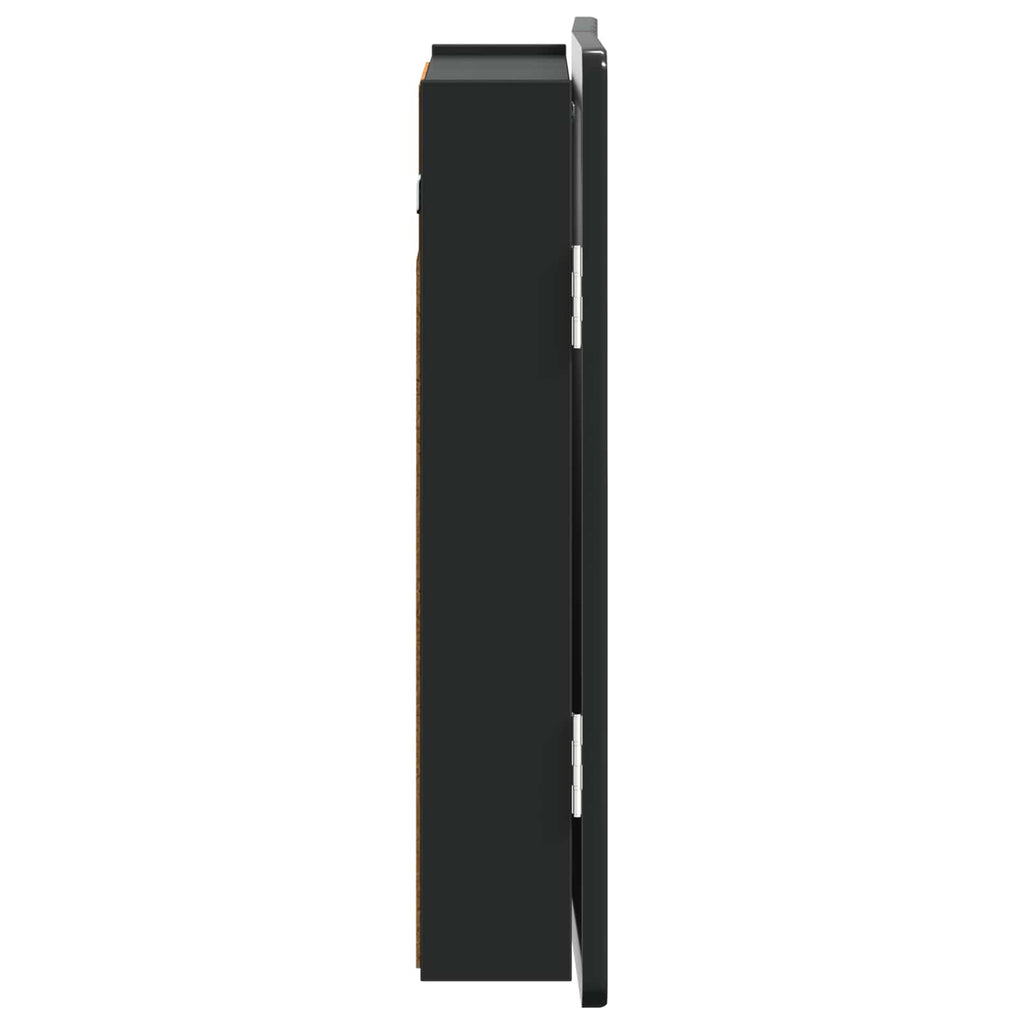 vidaXL Szafka na tarczę do rzutków ZWOLLE Czarny 52,5 x 10,5 x 57,5 cm