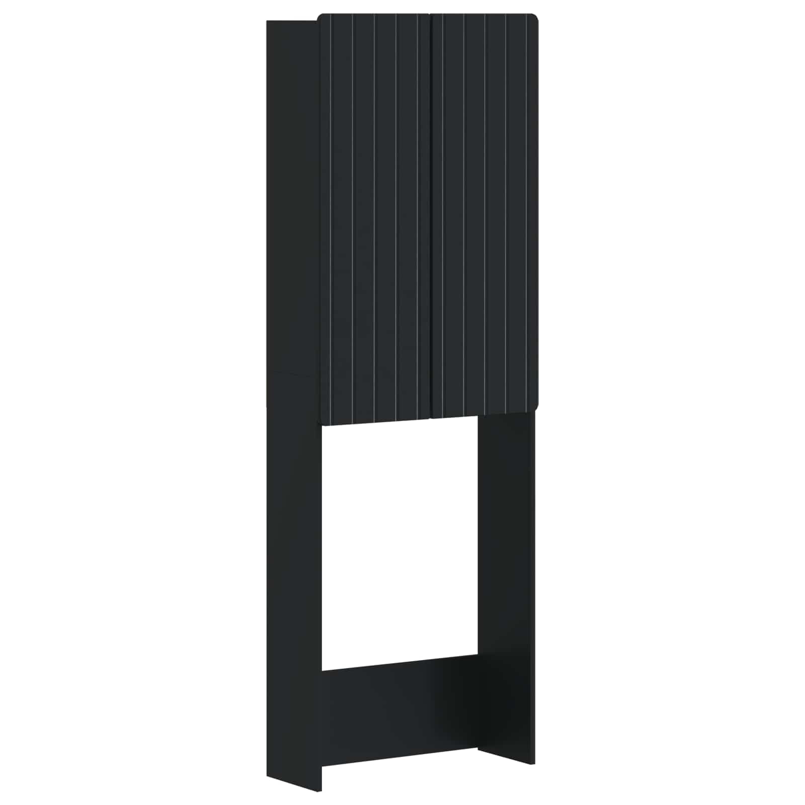 vidaXL Szafka toaletowa ZWOLLE Czarny 66 x 25,5 x 190 cm