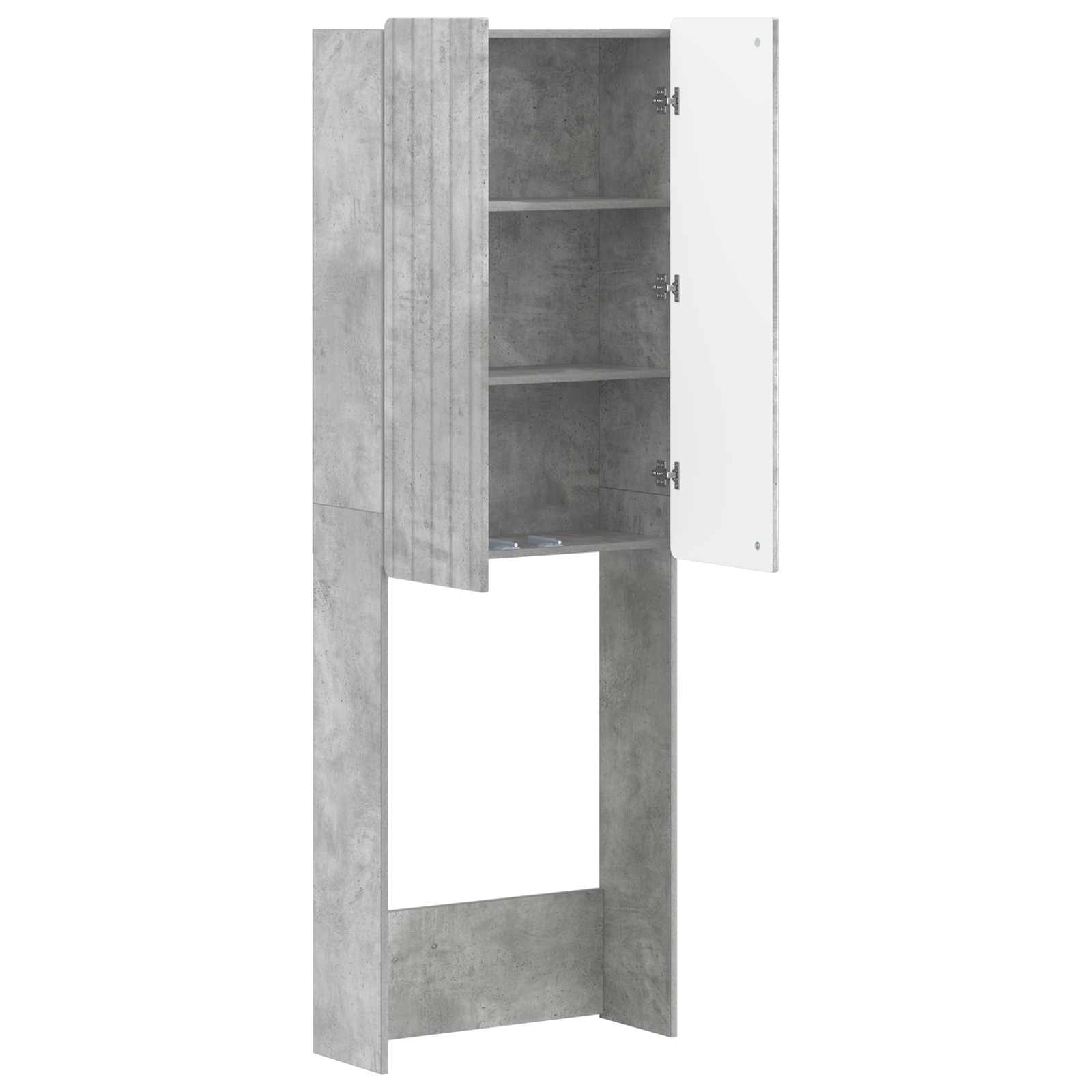 vidaXL Szafka toaletowa ZWOLLE Betonowy szary 66 x 25,5 x 190 cm