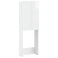 vidaXL Szafka toaletowa ZWOLLE Biały wysoki połysk 66 x 25,5 x 190 cm