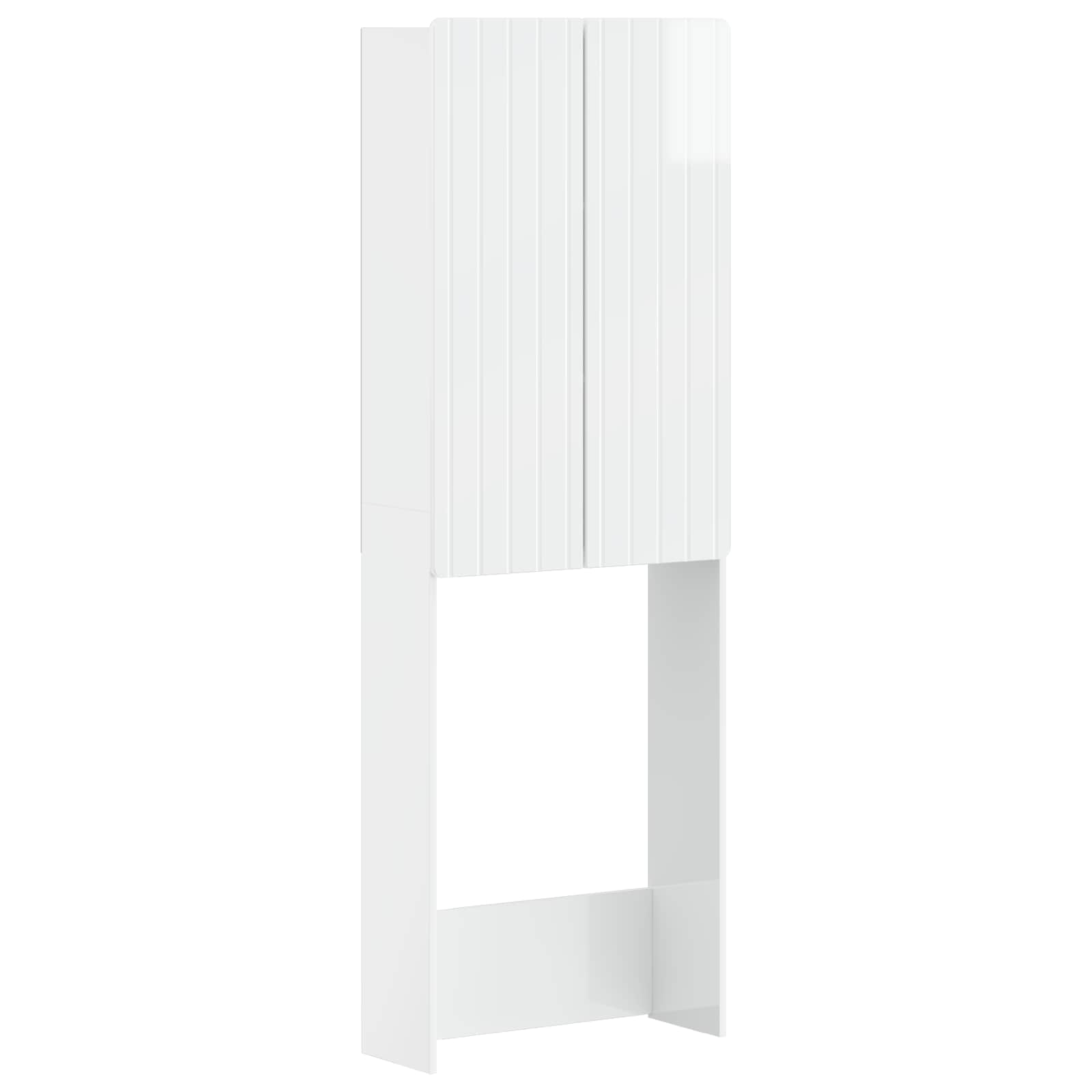 vidaXL Szafka toaletowa ZWOLLE Biały wysoki połysk 66 x 25,5 x 190 cm