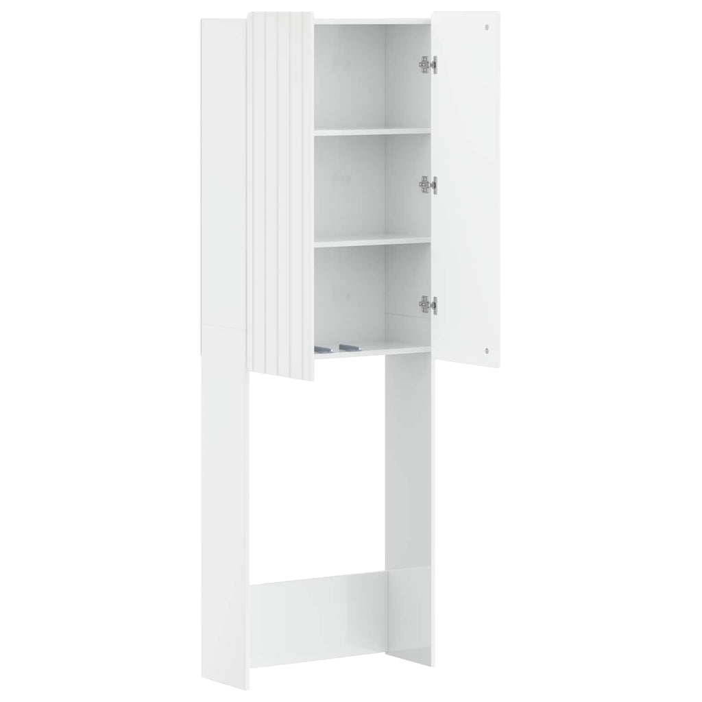 vidaXL Szafka toaletowa ZWOLLE Biały wysoki połysk 66 x 25,5 x 190 cm