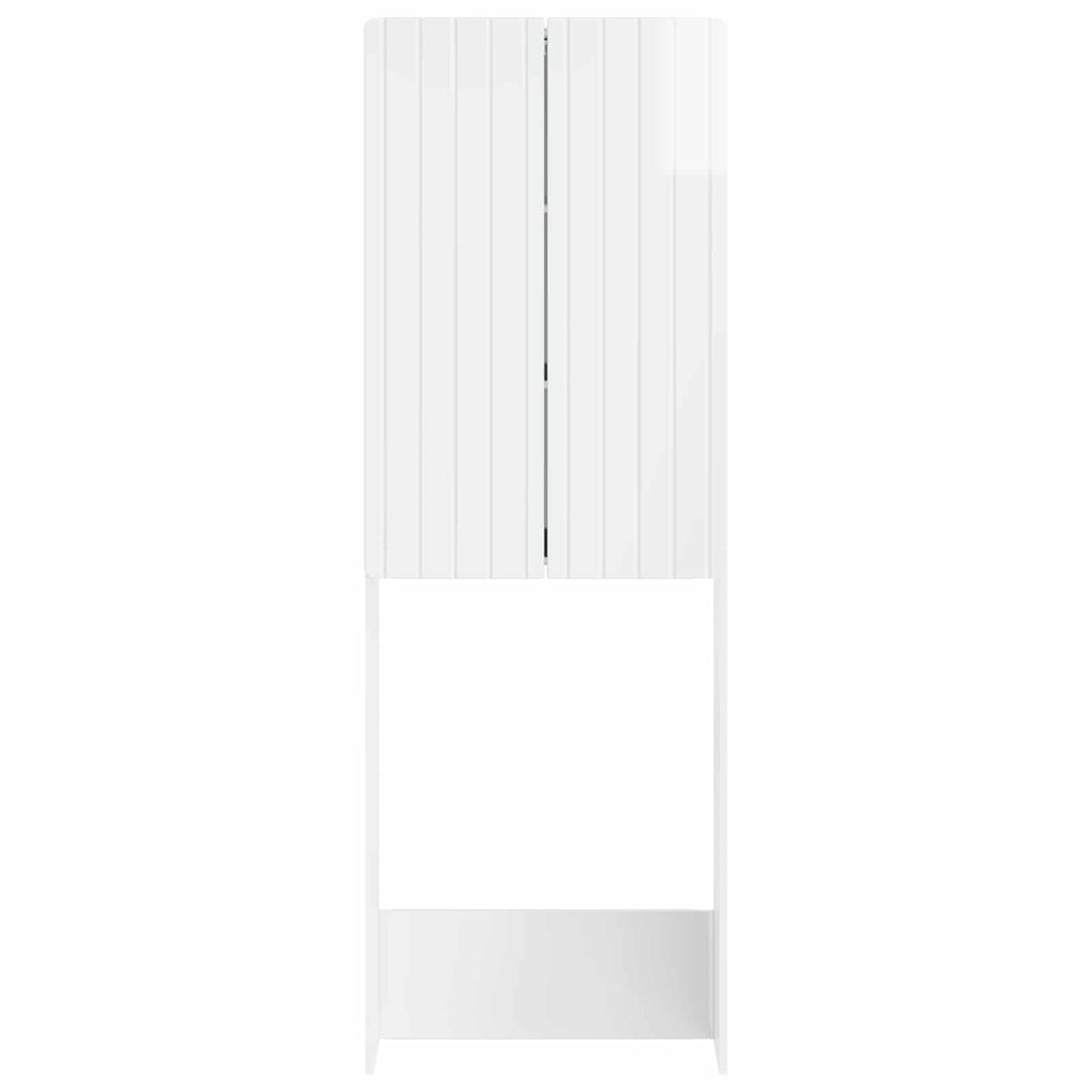 vidaXL Szafka toaletowa ZWOLLE Biały wysoki połysk 66 x 25,5 x 190 cm