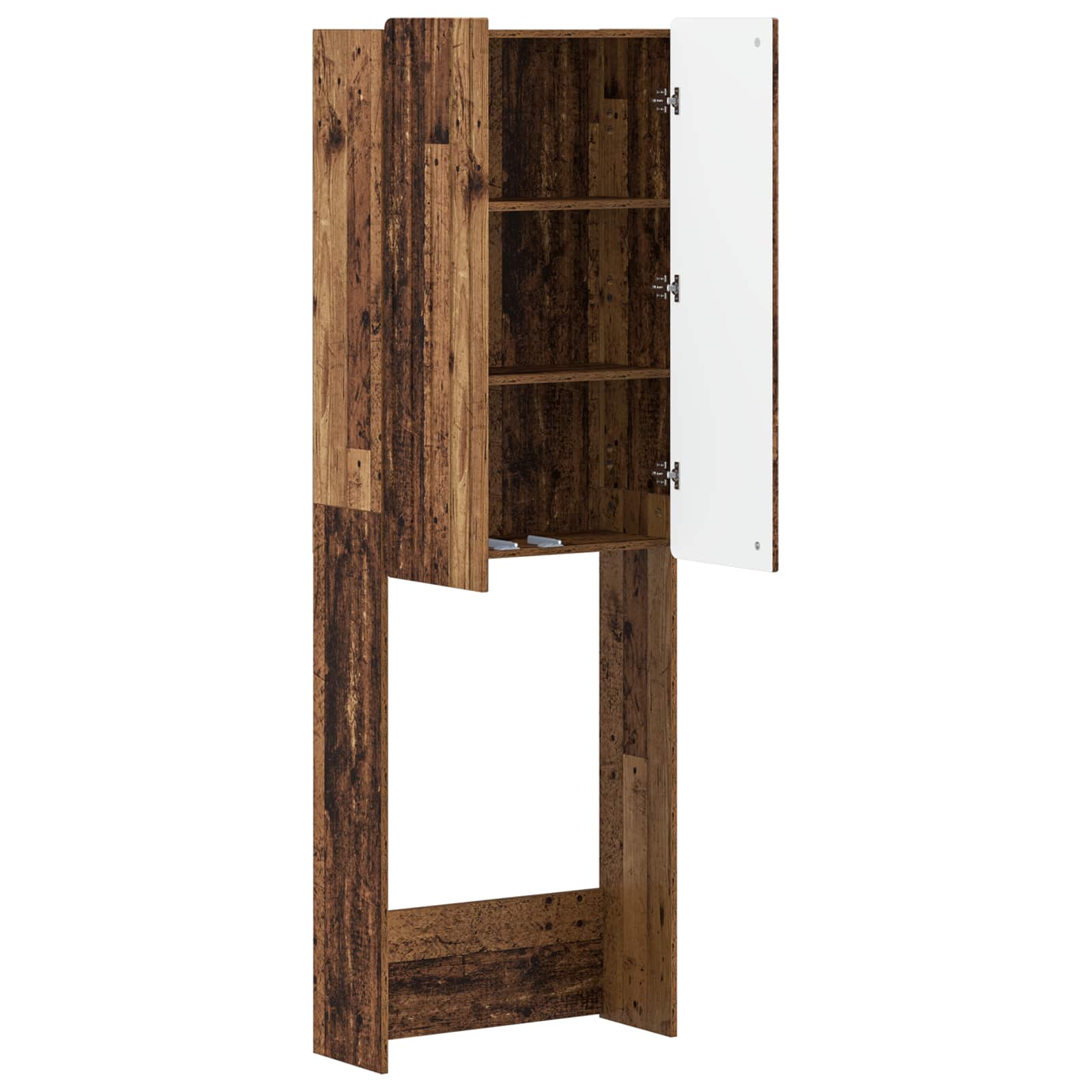 vidaXL Szafka toaletowa ZWOLLE Stare drewno 66 x 25,5 x 190 cm