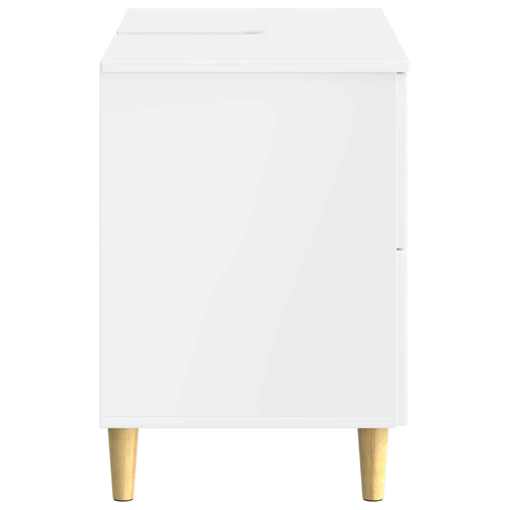 vidaXL Szafka pod umywalkę ARNHEM Biały wysoki połysk 82 x 41 x 59 cm