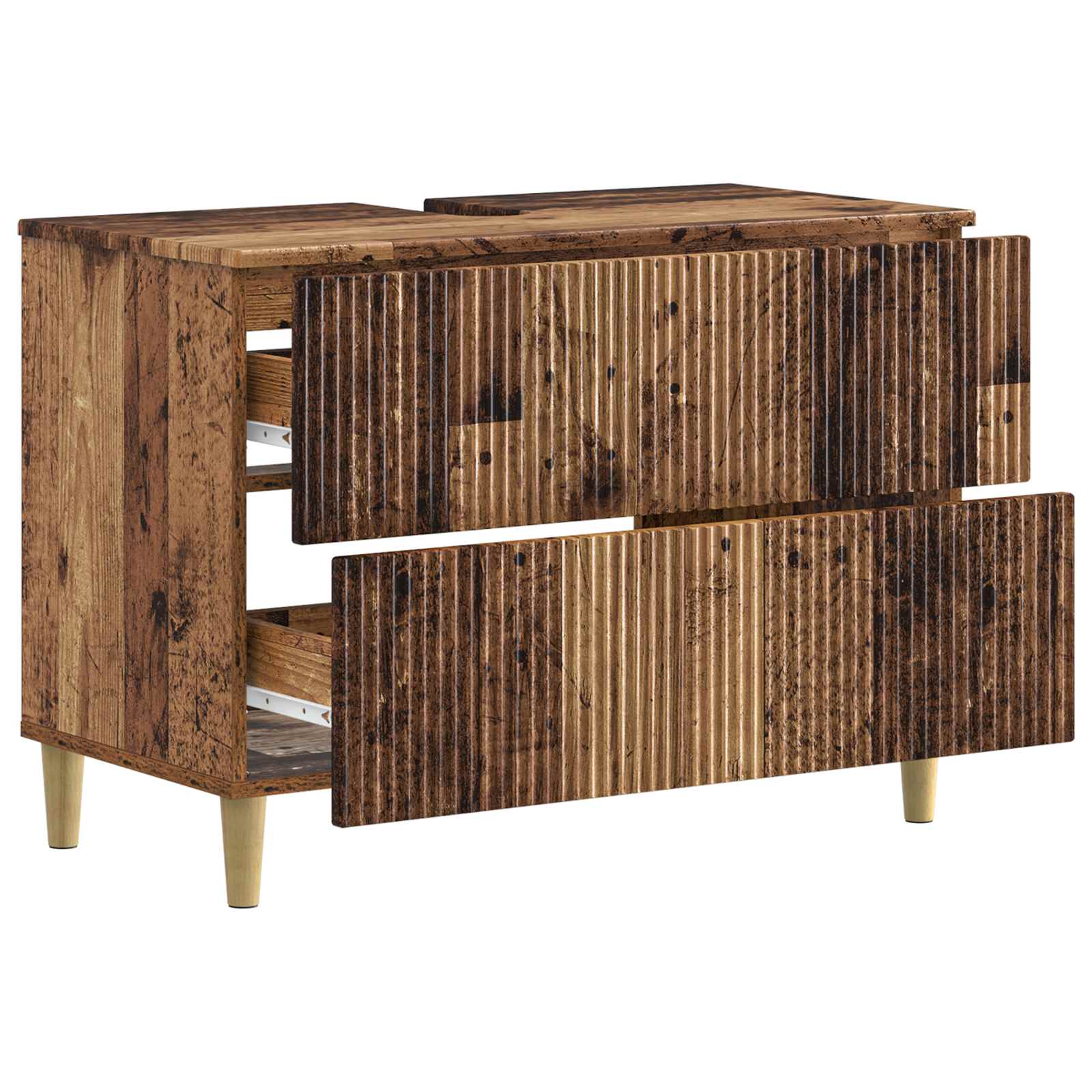 vidaXL Szafka pod umywalkę ARNHEM Stare drewno 82 x 41 x 59 cm