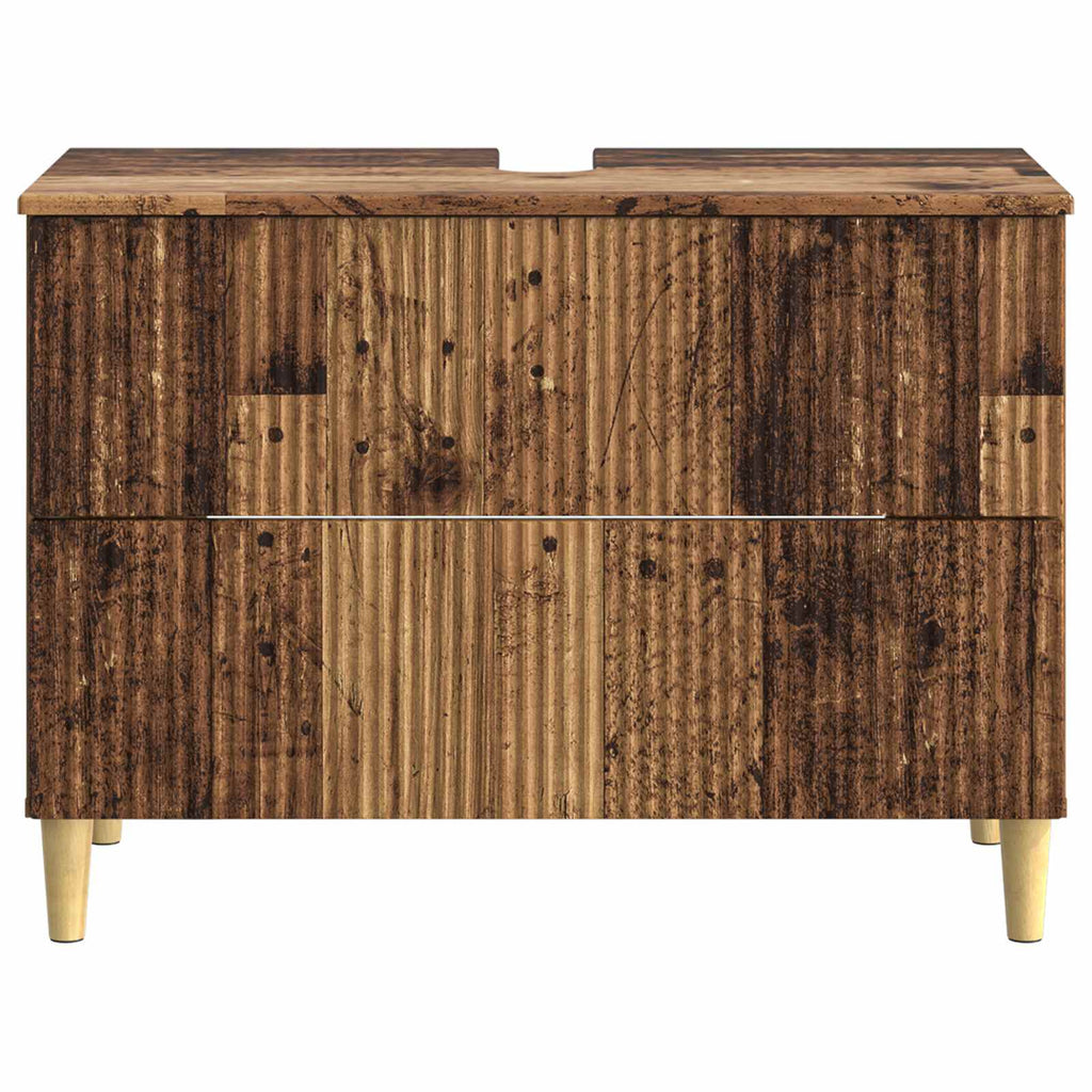 vidaXL Szafka pod umywalkę ARNHEM Stare drewno 82 x 41 x 59 cm