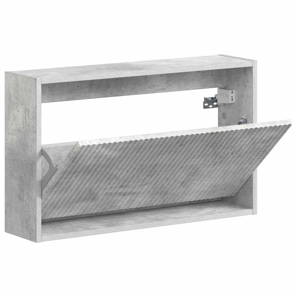 vidaXL Wisząca szafka na buty ARNHEM 71 x 17 x 43 cm Betonowy szary