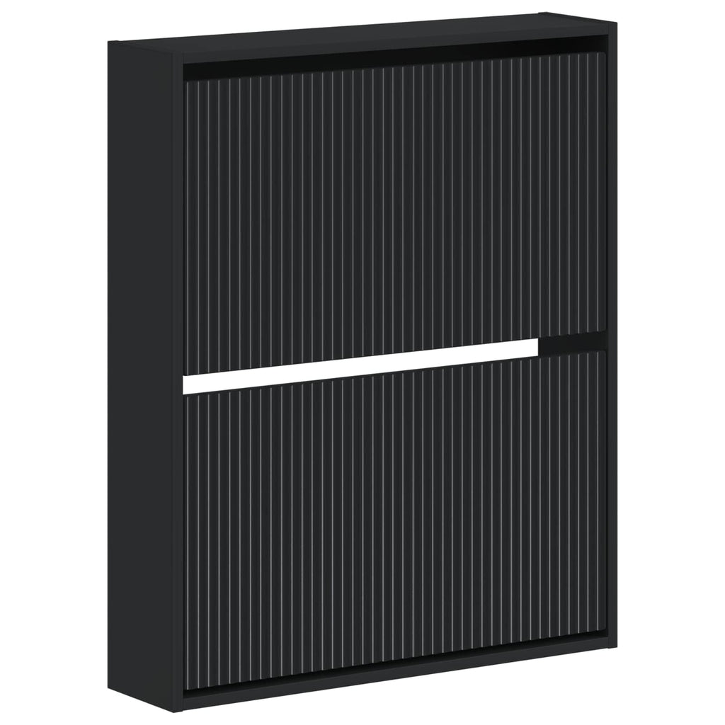 vidaXL Wisząca szafka na buty ARNHEM 71 x 17 x 86 cm Czarny