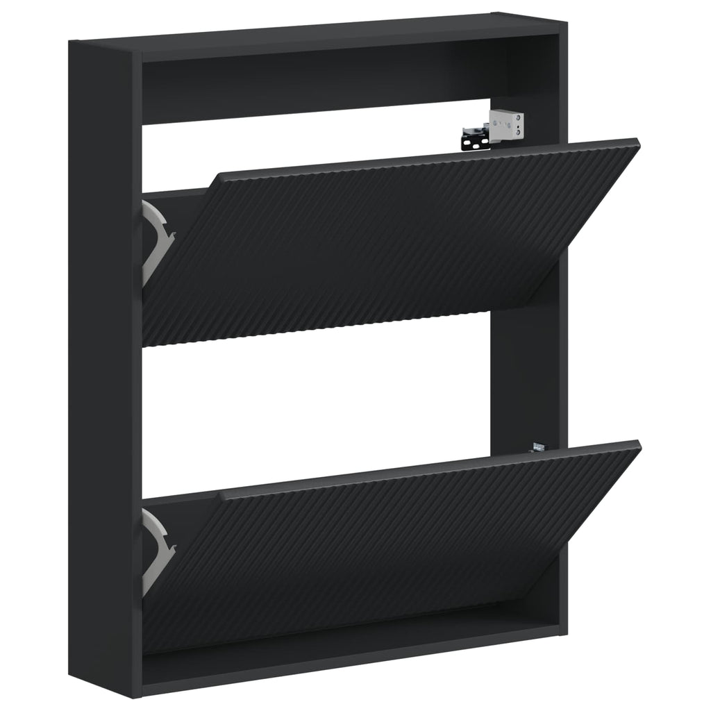 vidaXL Wisząca szafka na buty ARNHEM 71 x 17 x 86 cm Czarny