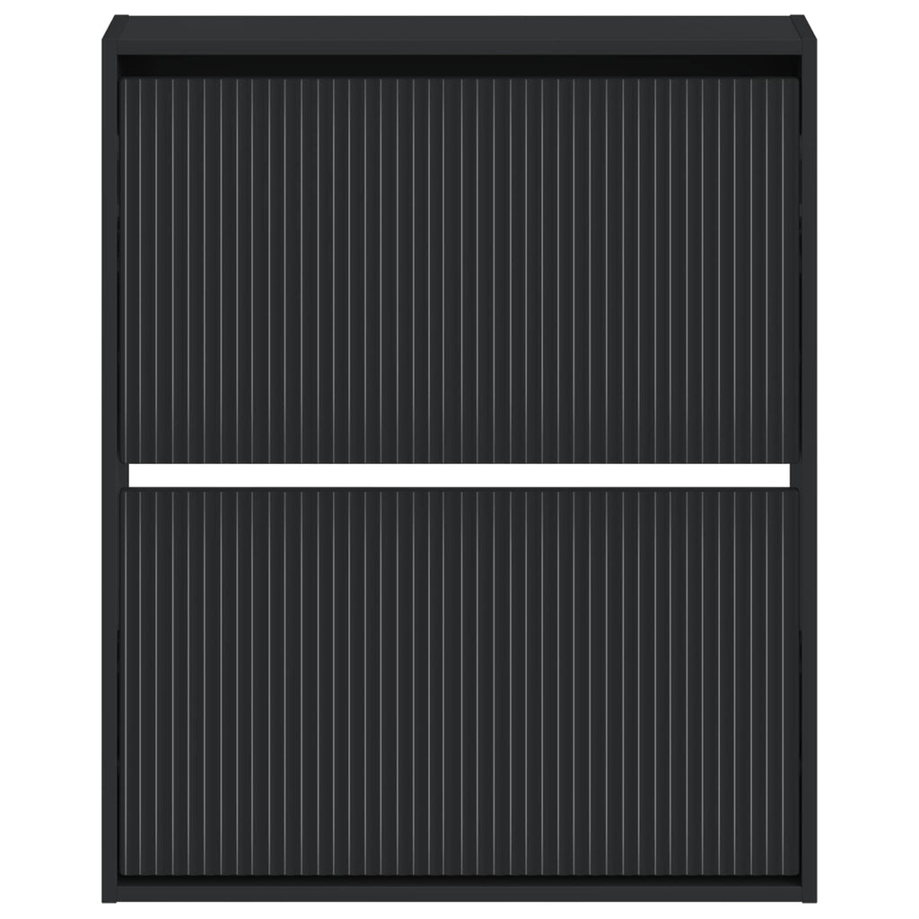 vidaXL Wisząca szafka na buty ARNHEM 71 x 17 x 86 cm Czarny