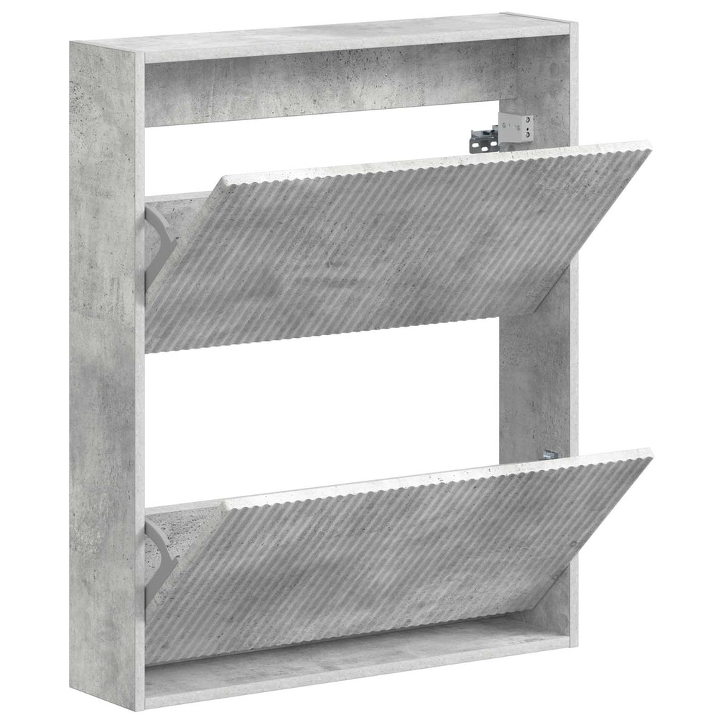 vidaXL Wisząca szafka na buty ARNHEM 71 x 17 x 86 cm Betonowy szary
