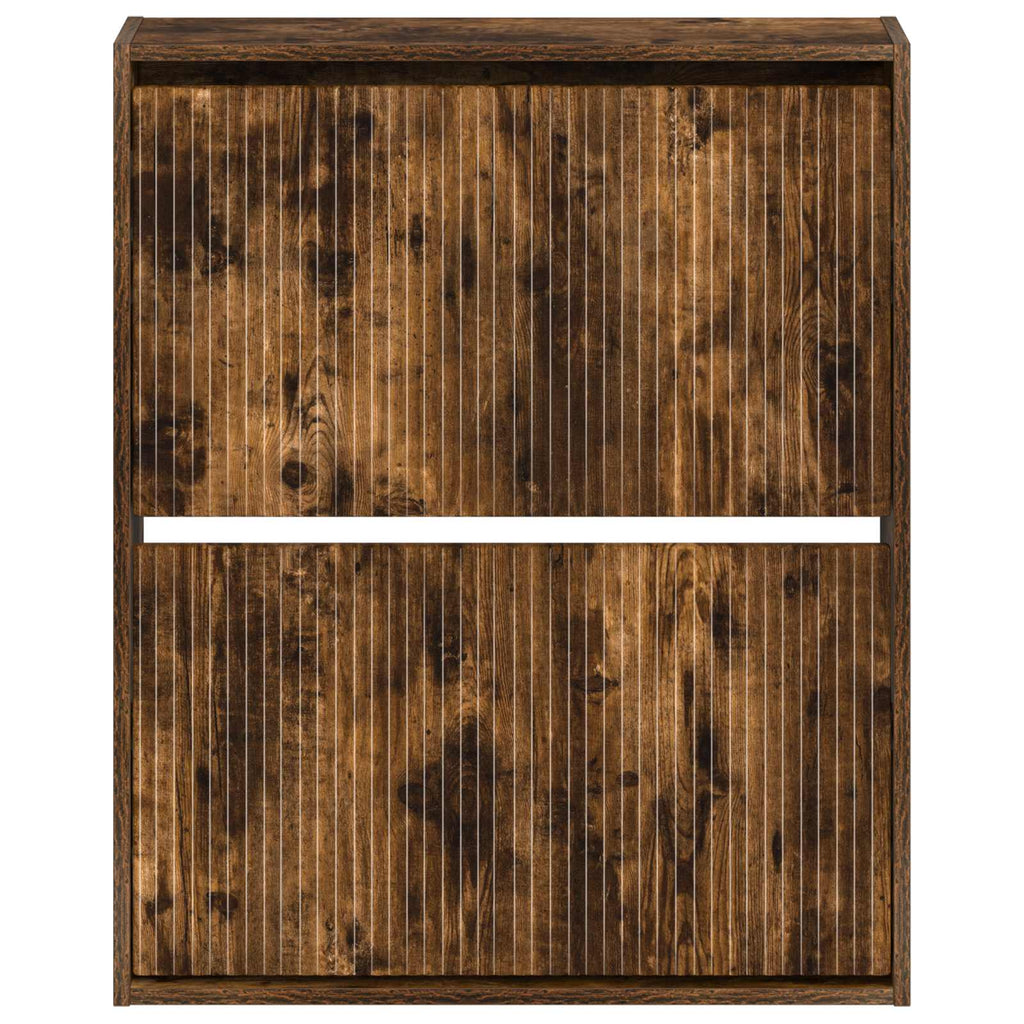 vidaXL Wisząca szafka na buty ARNHEM 71 x 17 x 86 cm Dąb wędzony