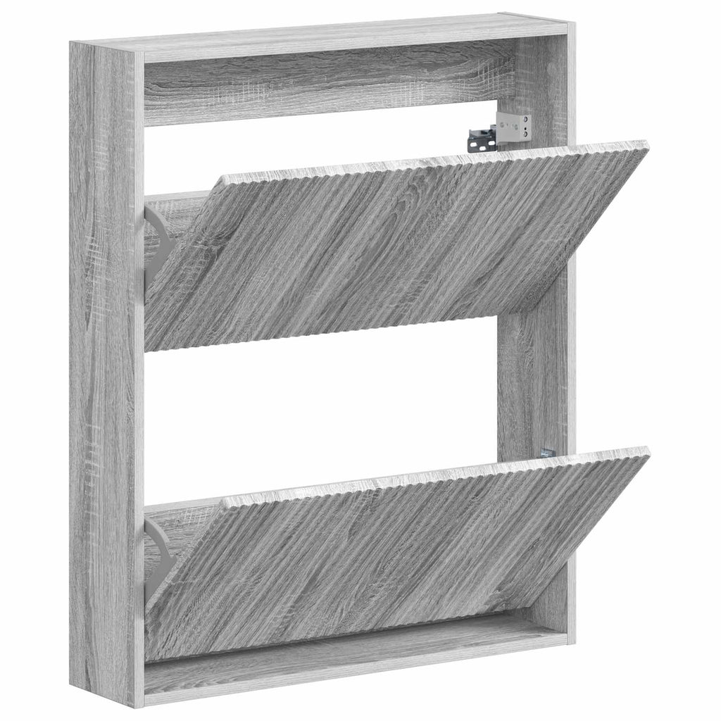 vidaXL Wisząca szafka na buty ARNHEM 71 x 17 x 86 cm Szary Sonoma