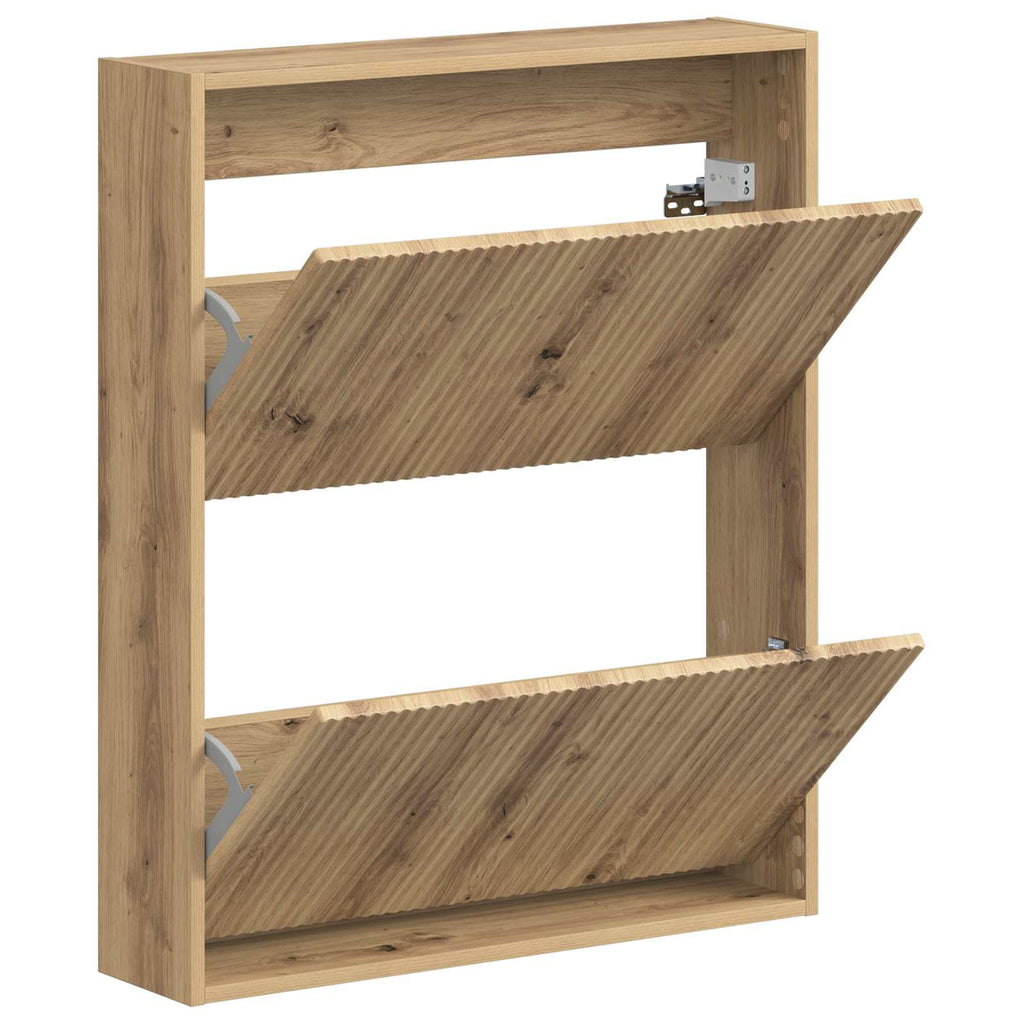 vidaXL Wisząca szafka na buty ARNHEM 71 x 17 x 86 cm Dąb artisan