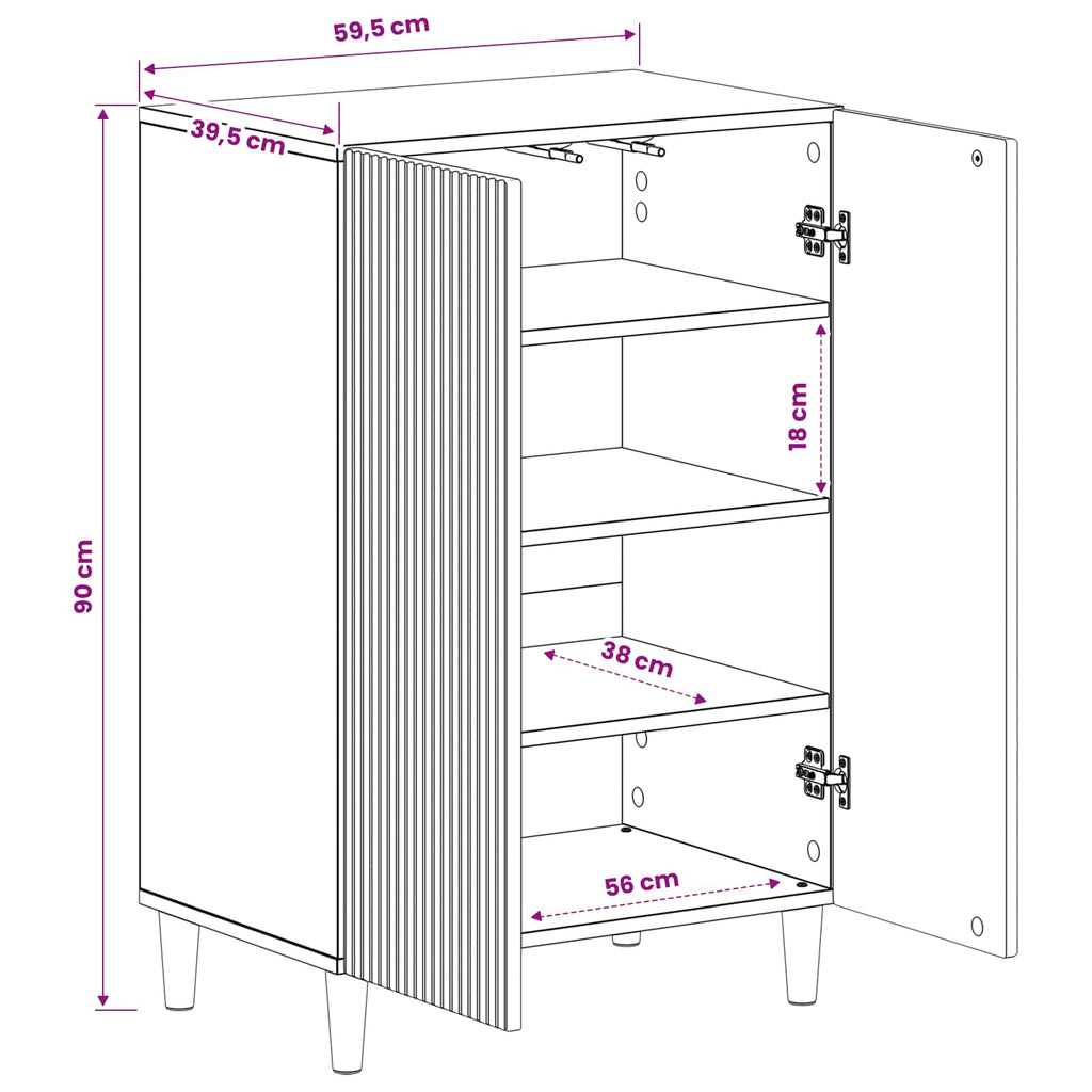 vidaXL Szafka na buty ARNHEM 59,5 x 39,5 x 90 cm Drewno inżynieryjne