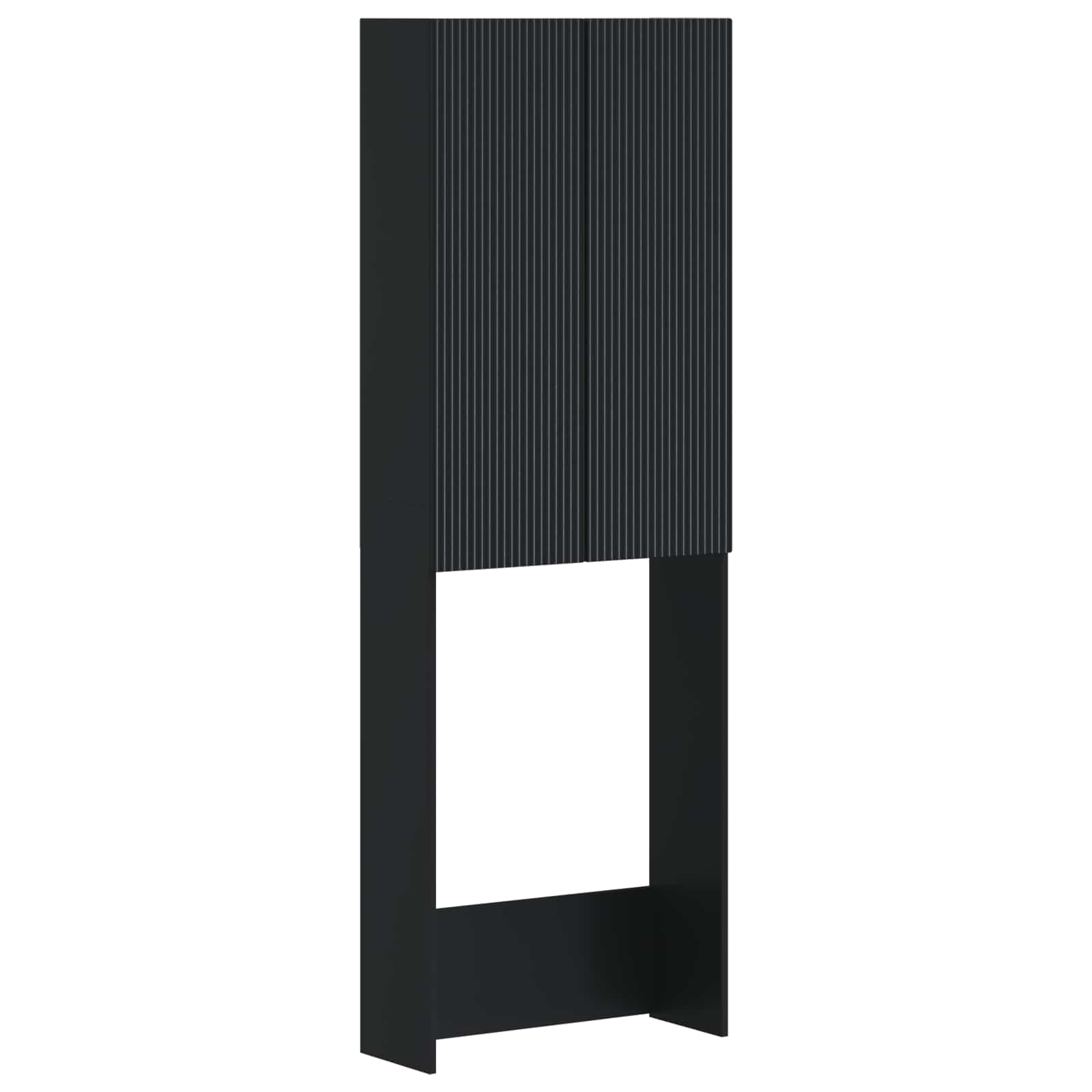 vidaXL Szafka toaletowa ARNHEM Czarny 66 x 25,5 x 190 cm