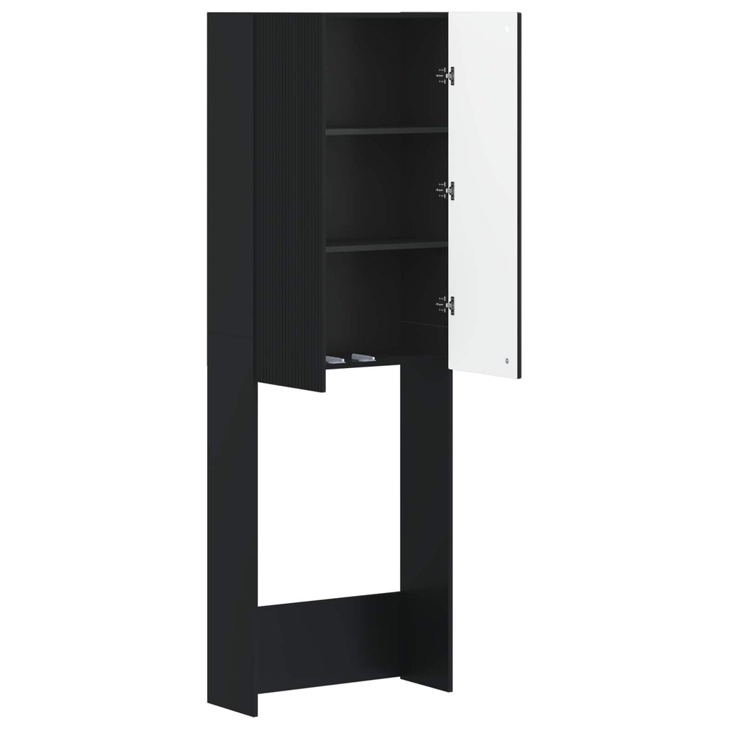 vidaXL Szafka toaletowa ARNHEM Czarny 66 x 25,5 x 190 cm
