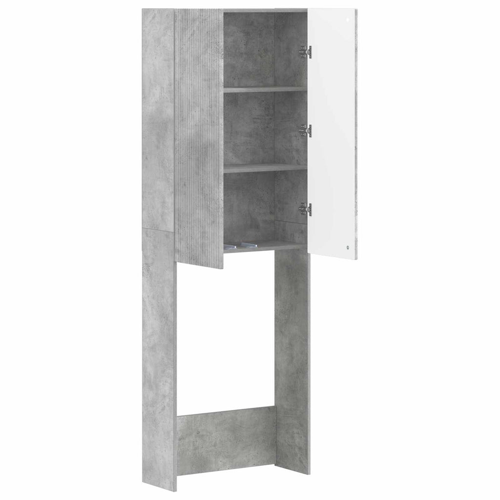 vidaXL Szafka toaletowa ARNHEM Betonowy szary 66 x 25,5 x 190 cm