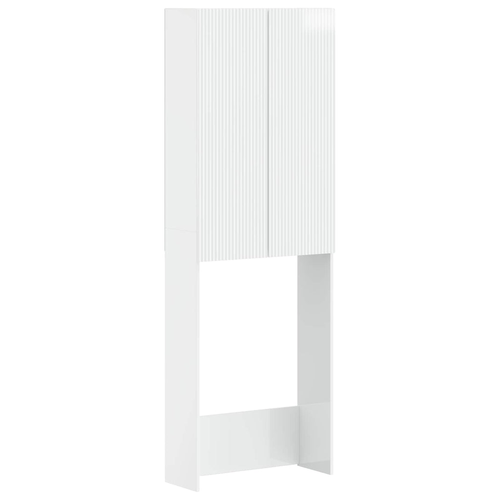 vidaXL Szafka toaletowa ARNHEM Biały wysoki połysk 66 x 25,5 x 190 cm