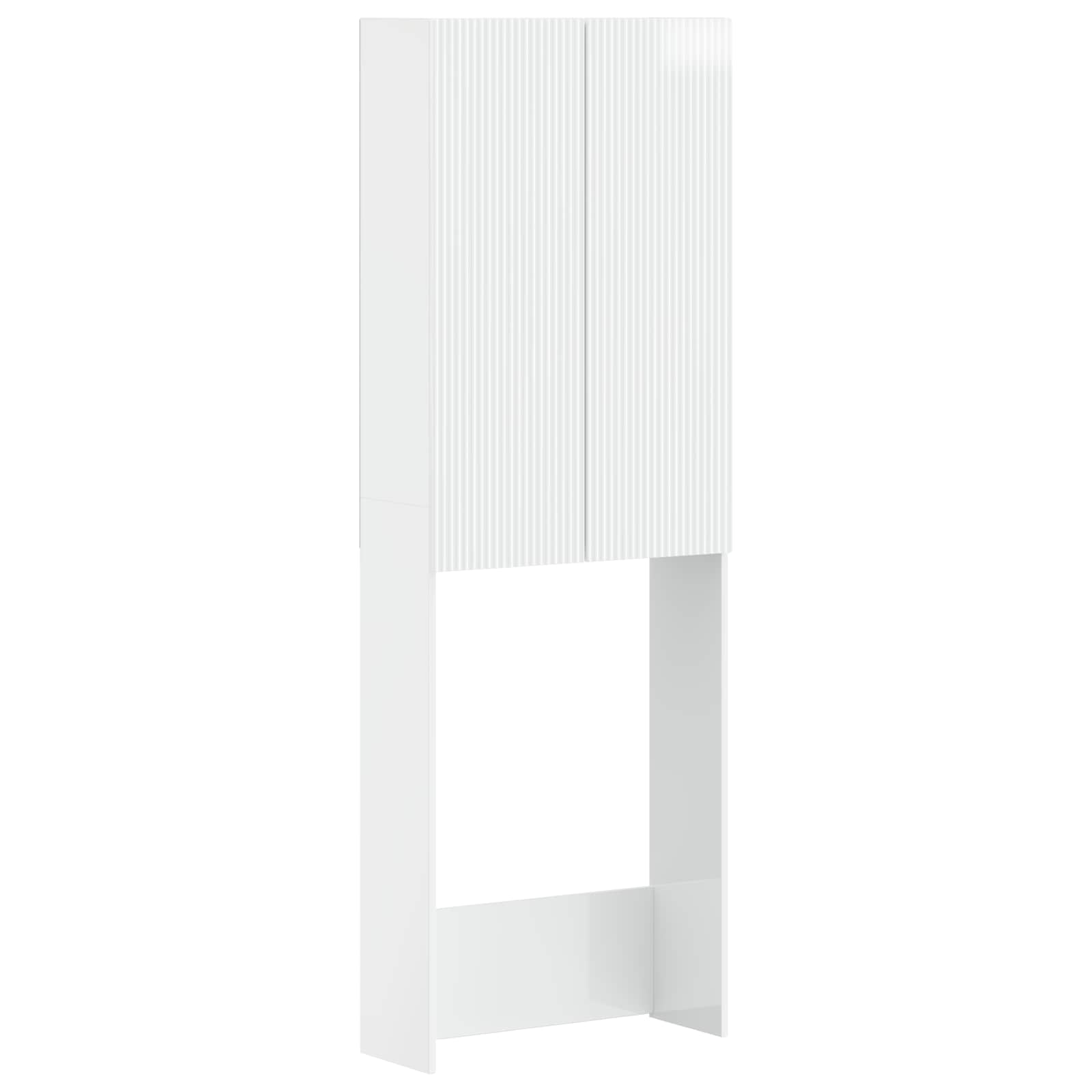 vidaXL Szafka toaletowa ARNHEM Biały wysoki połysk 66 x 25,5 x 190 cm