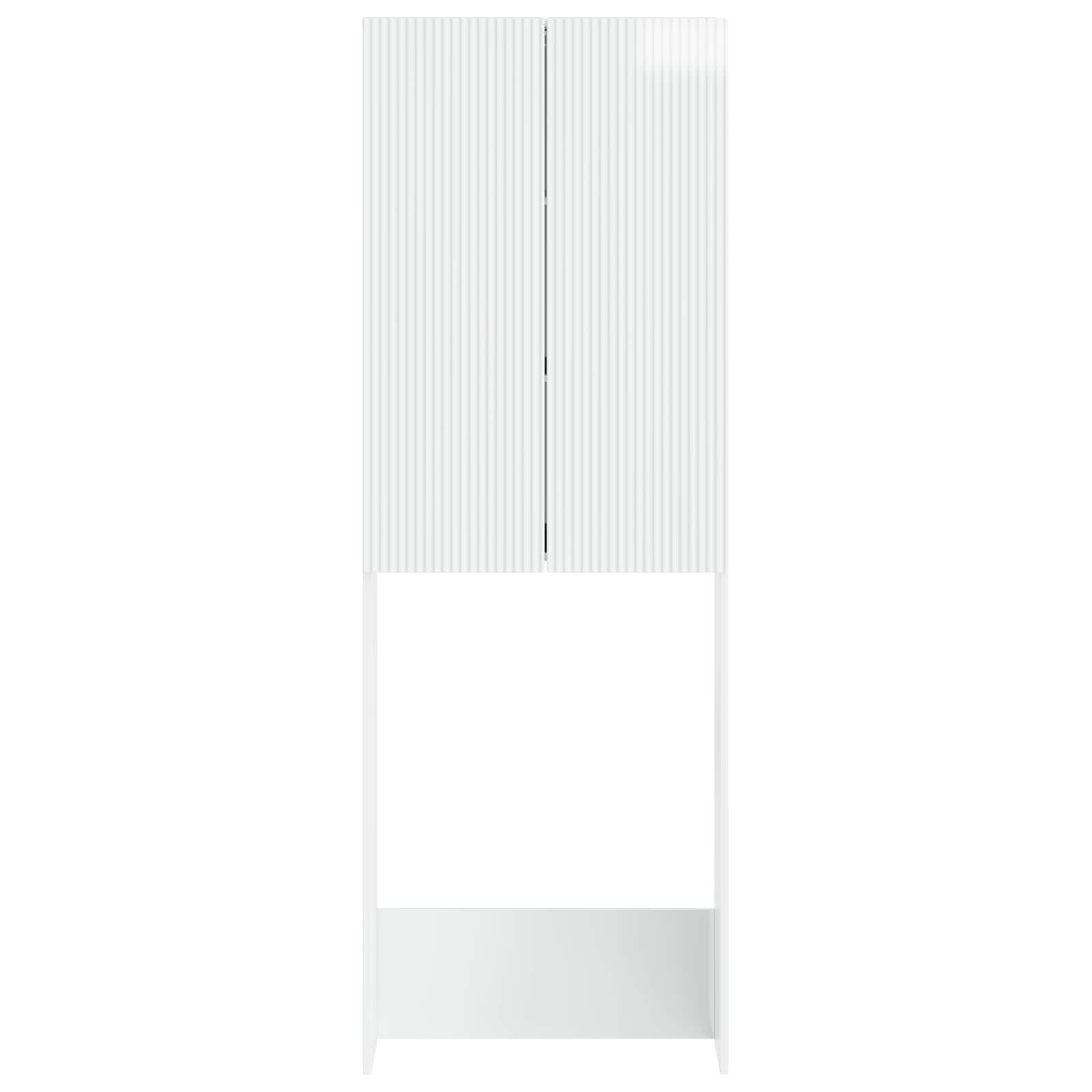 vidaXL Szafka toaletowa ARNHEM Biały wysoki połysk 66 x 25,5 x 190 cm