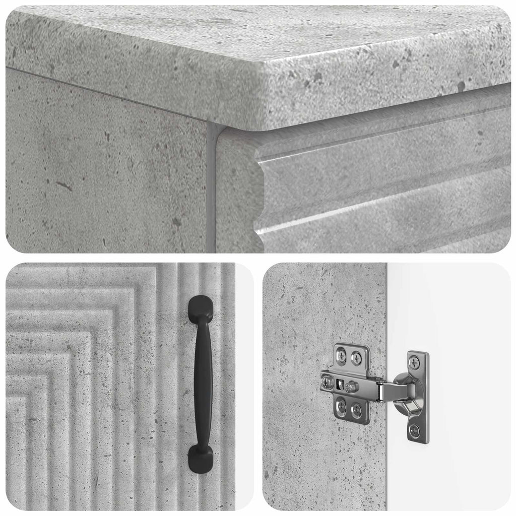 vidaXL Szafka pod umywalkę HAARLEM Betonowy szary 59,5 x 31,5 x 59 cm