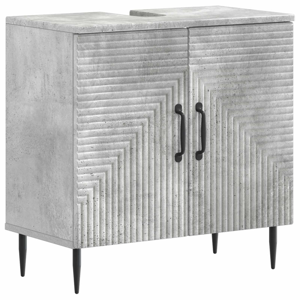 vidaXL Szafka pod umywalkę HAARLEM Betonowy szary 59,5 x 31,5 x 59 cm