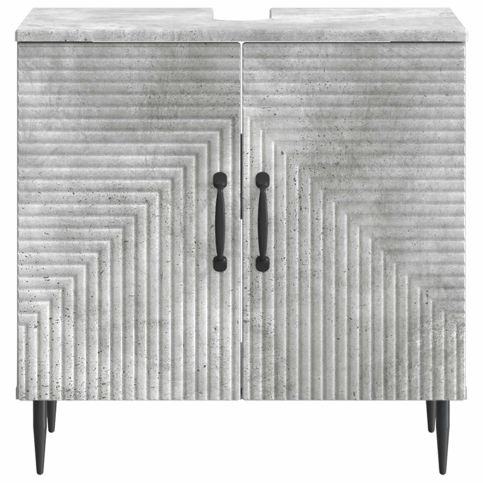 vidaXL Szafka pod umywalkę HAARLEM Betonowy szary 59,5 x 31,5 x 59 cm