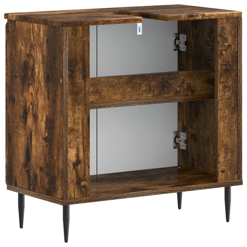 vidaXL Szafka pod umywalkę HAARLEM Dąb wędzony 59,5 x 31,5 x 59 cm